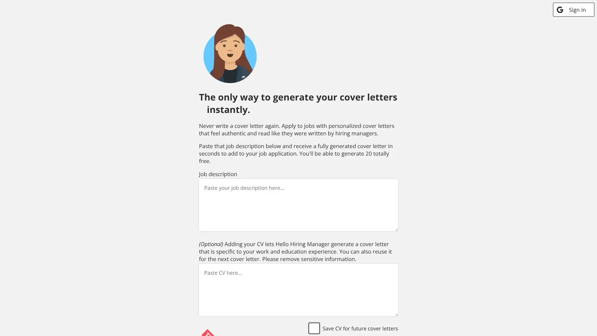 Hello Hiring Manager screenshot