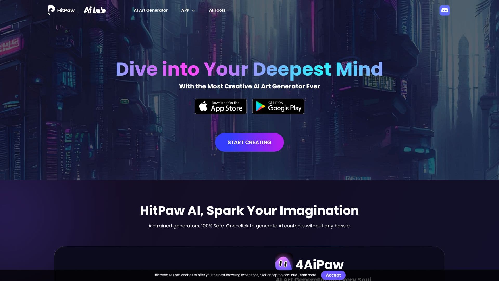 Screenshot von HitPaw AI Art Generator