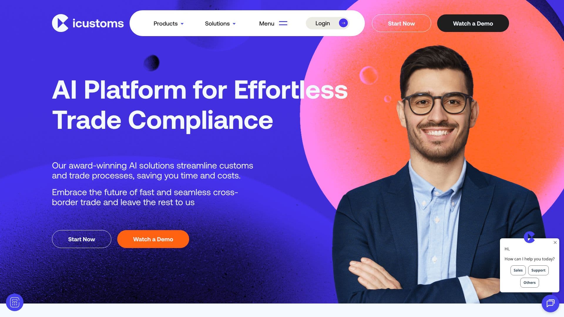 لقطة شاشة لـ برنامج الامتثال التجاري بالذكاء الاصطناعي - iCustoms