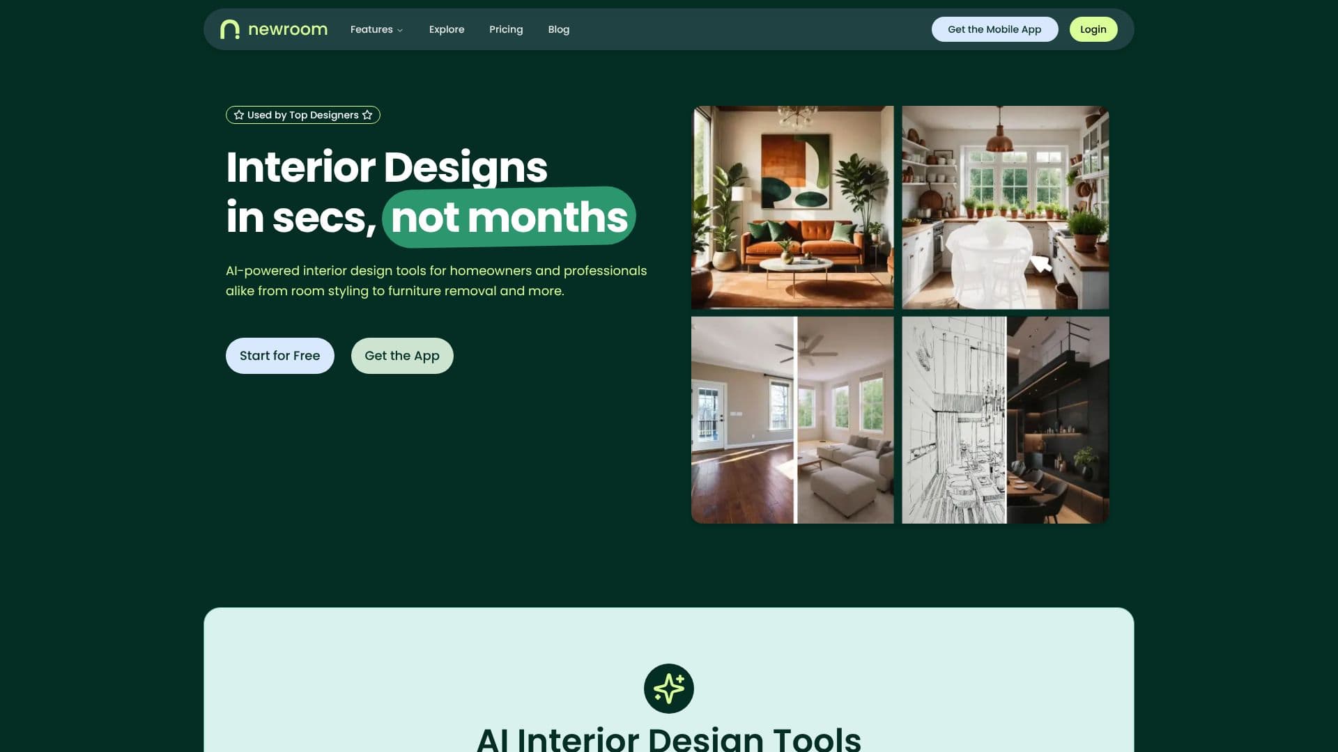 Capture d’écran de NewRoom.io Conception d'Intérieur par IA