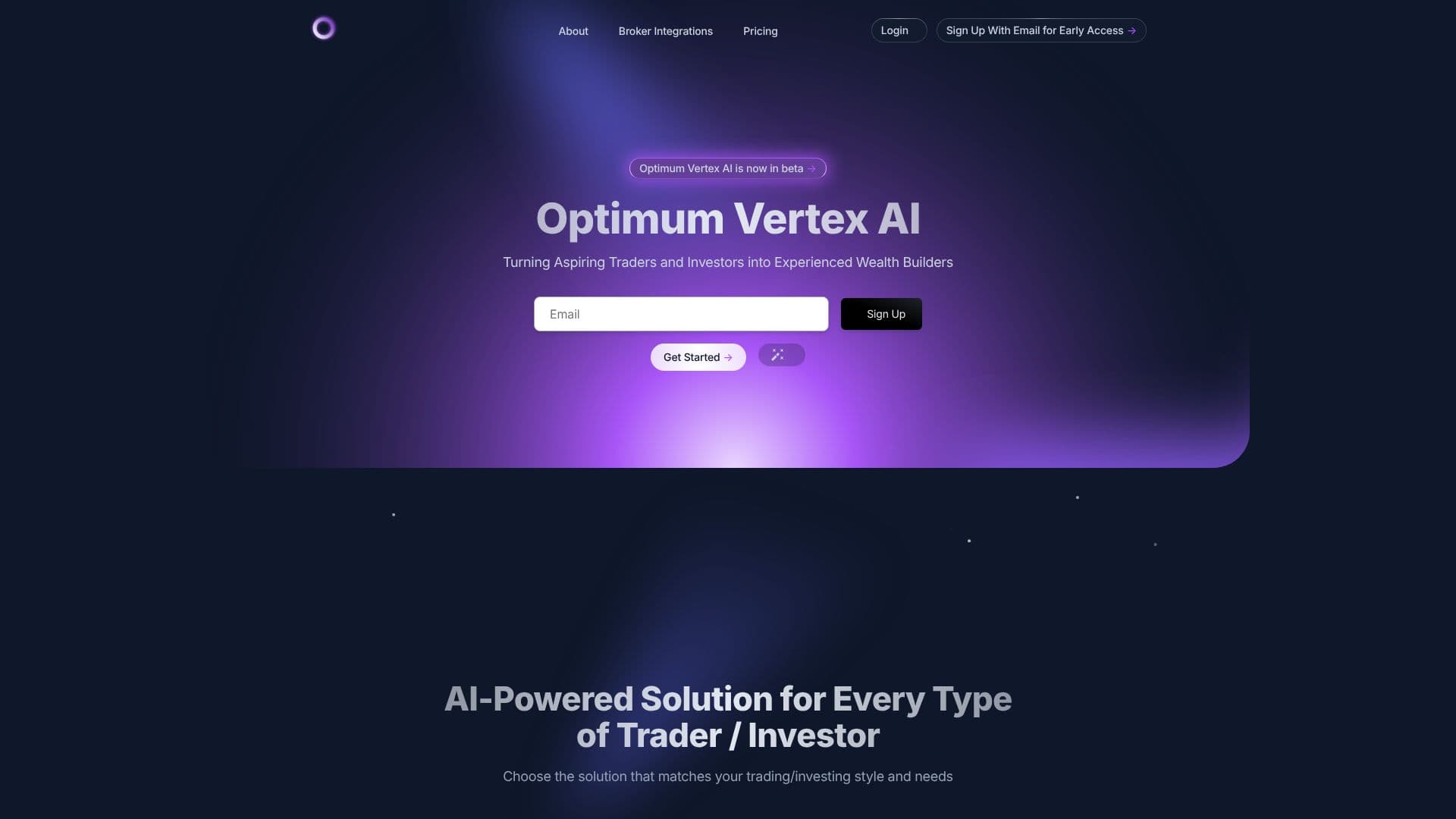 Screenshot von Optimum Vertex AI