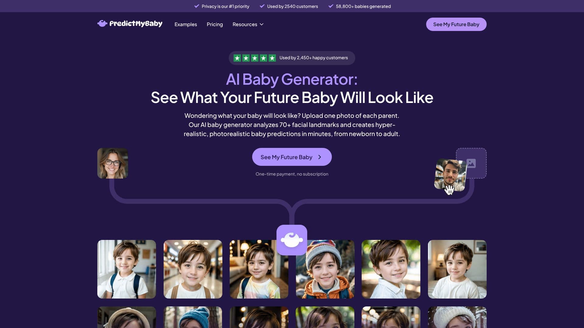 Tangkapan layar PredictMyBaby