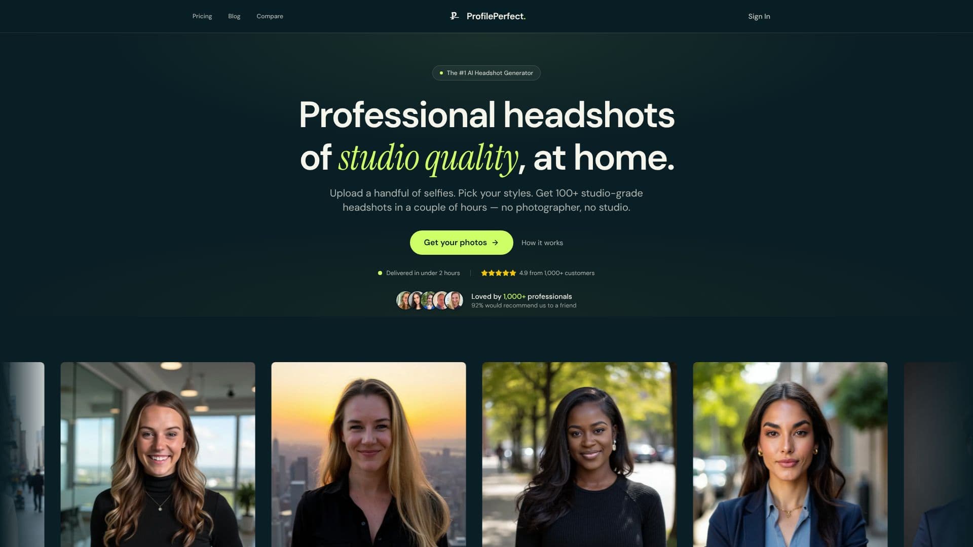 ProfilePerfect AI 스크린샷