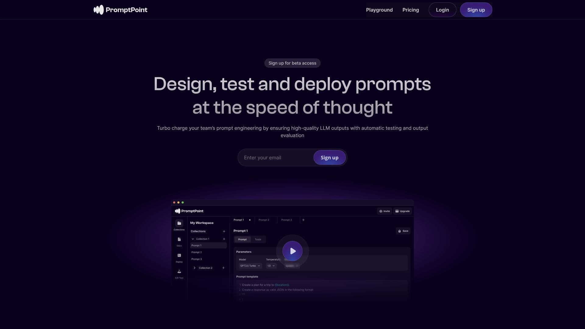PromptPoint 스크린샷