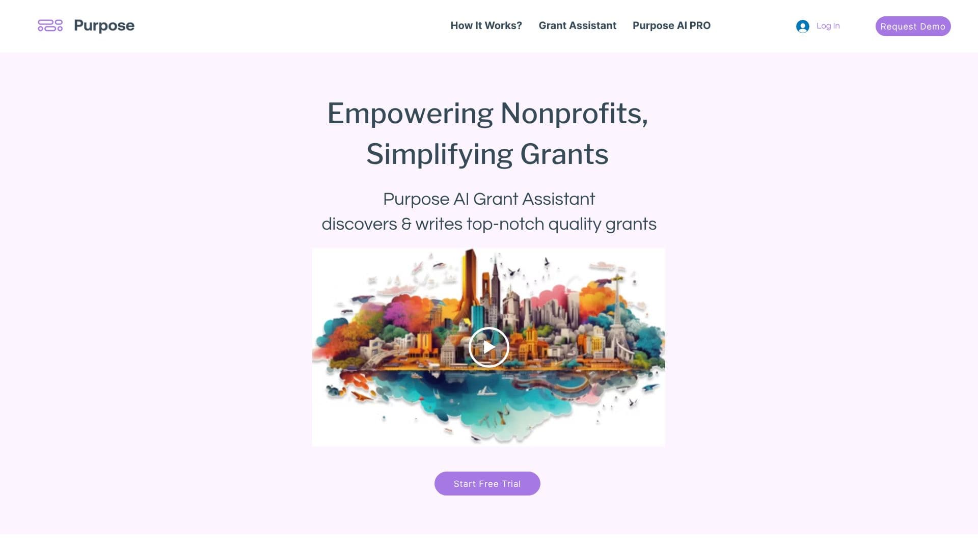 لقطة شاشة لـ Purpose AI Grant Assistant