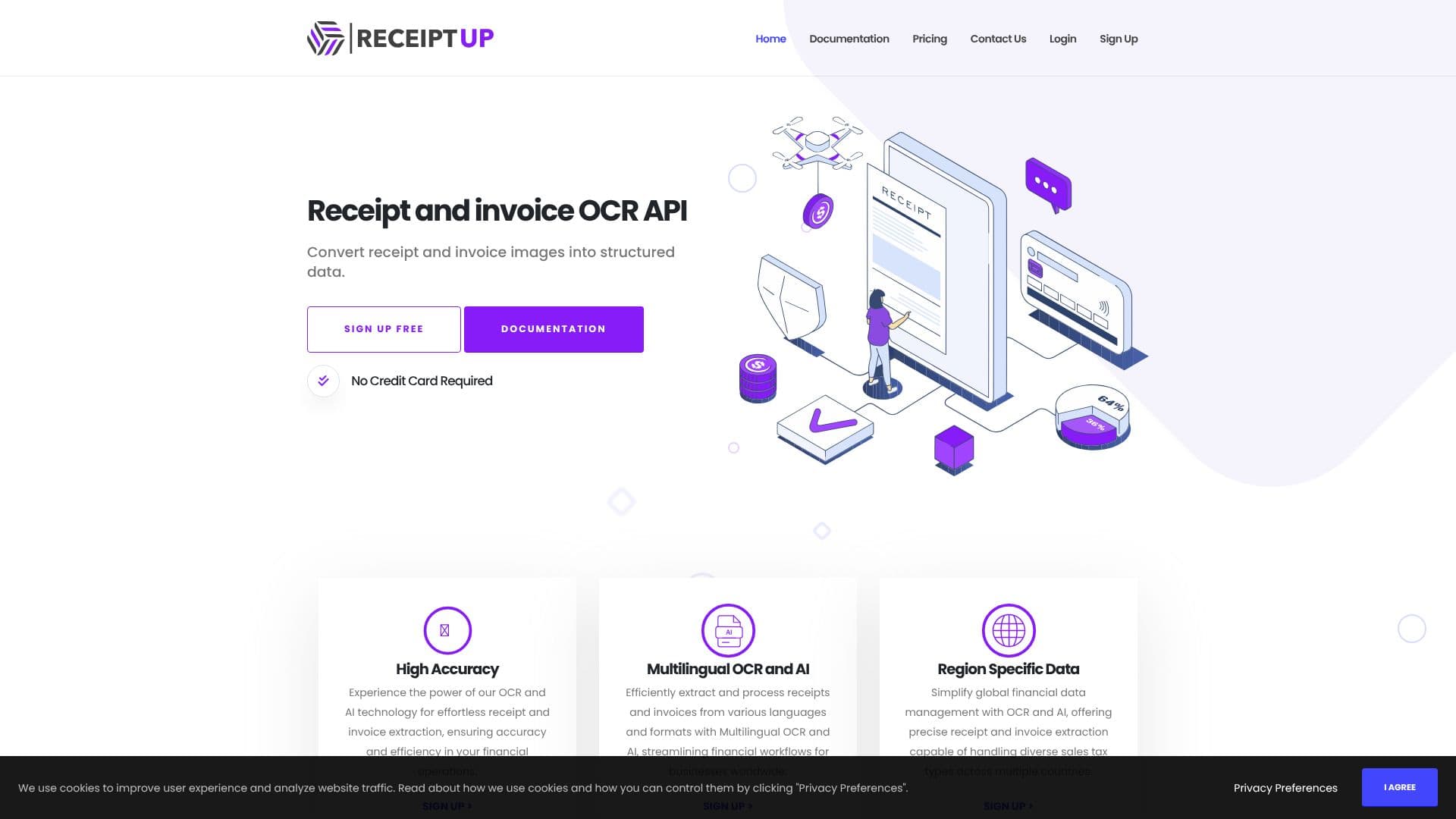 Captura de pantalla de API OCR de Recibos