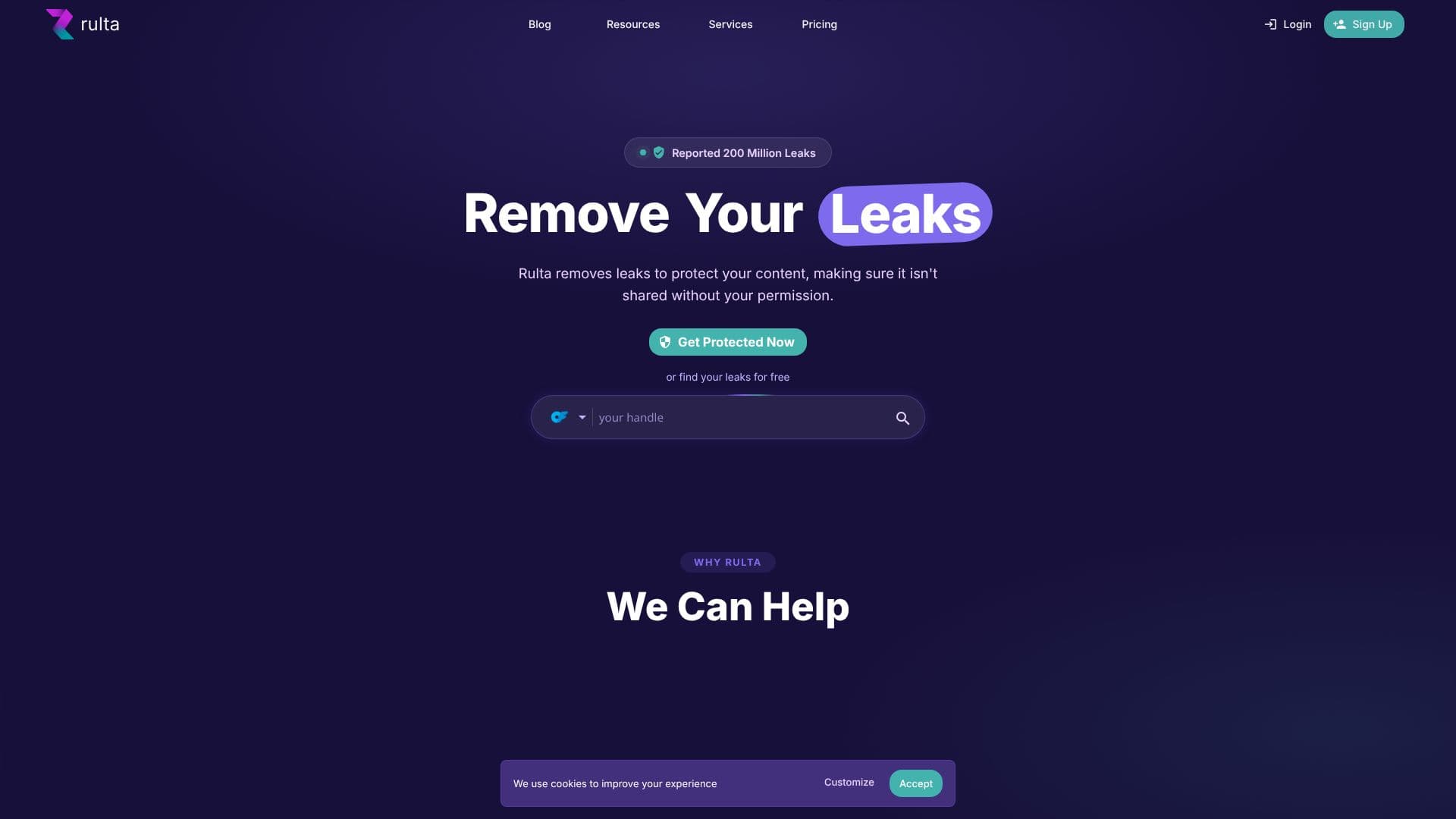 Rulta DMCA Takedown Service 스크린샷