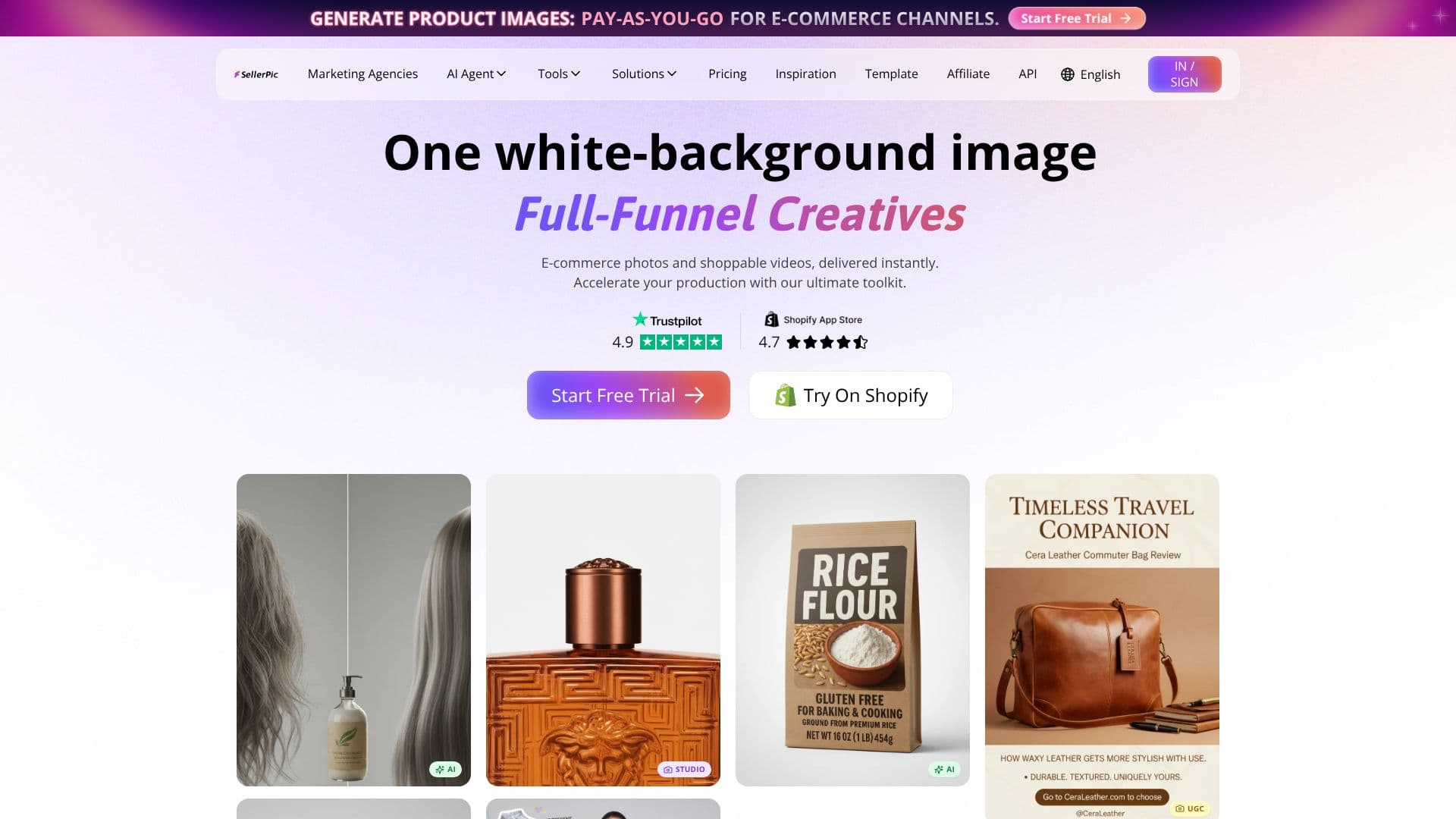 SellerPic AI Image Generator 스크린샷