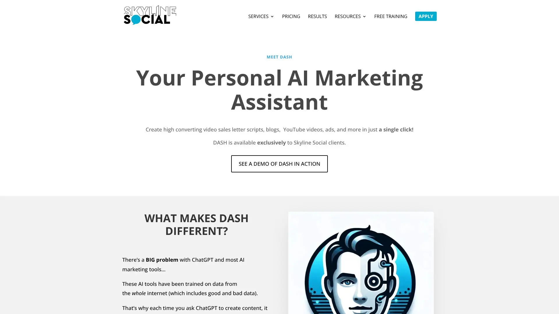Captura de pantalla de Asistente de Marketing con IA