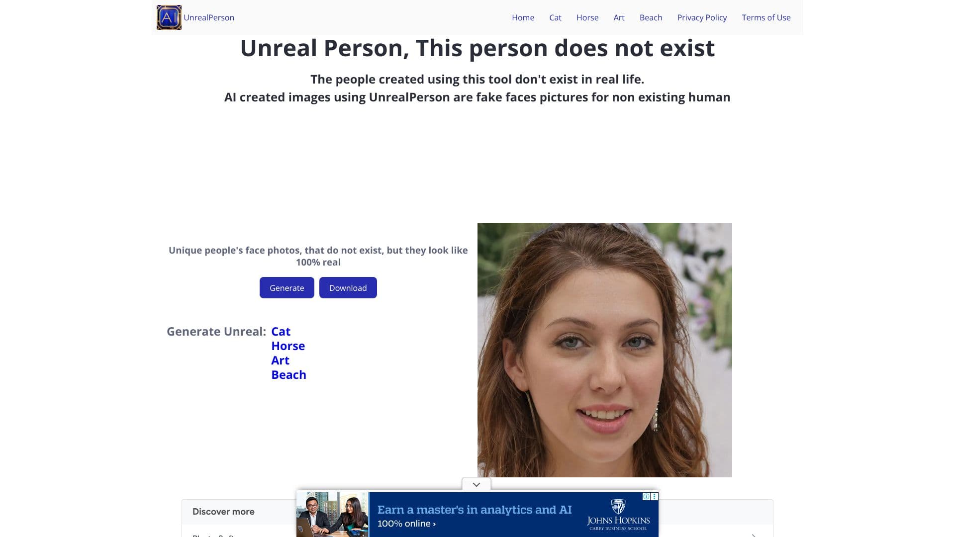 Screenshot von Unreal Person