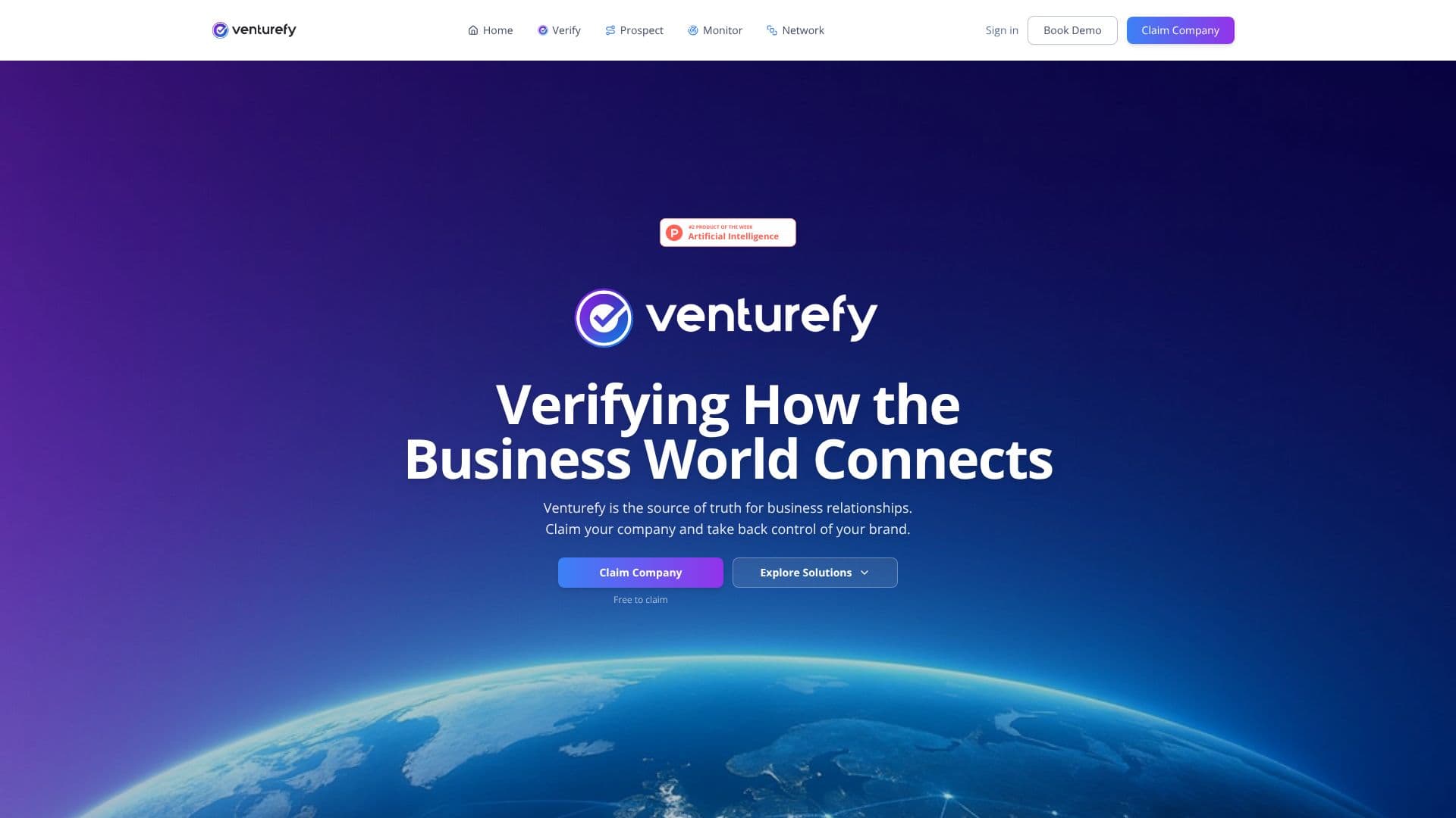 Скриншот Venturefy | Сопоставление связей