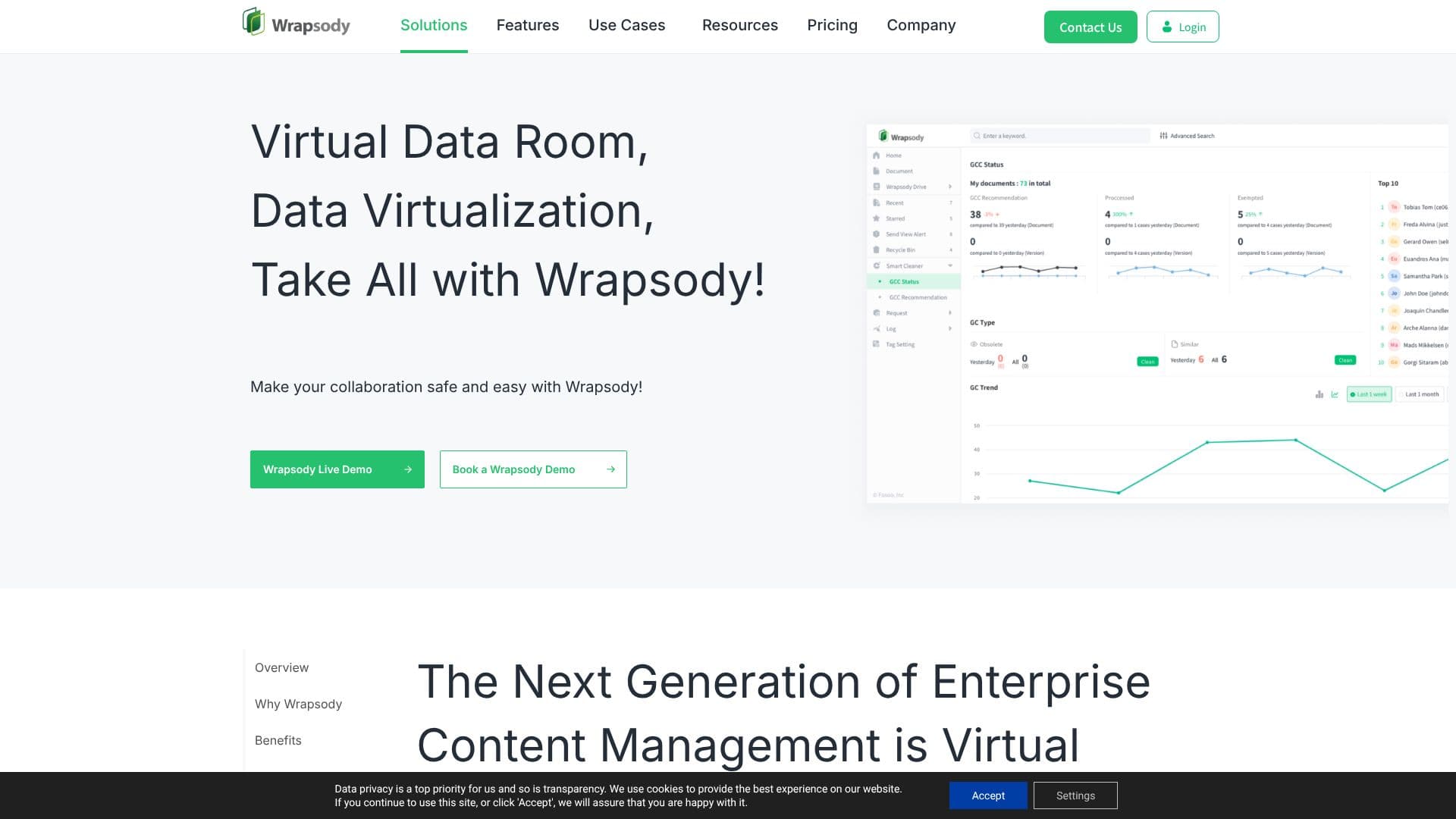 Screenshot von Wrapsody Cloud