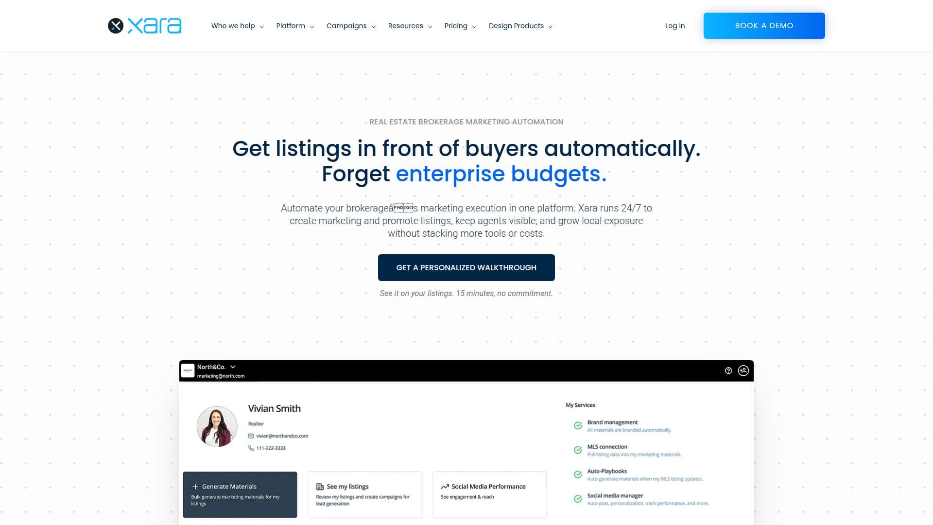 Plateforme de Marketing AI Xara screenshot