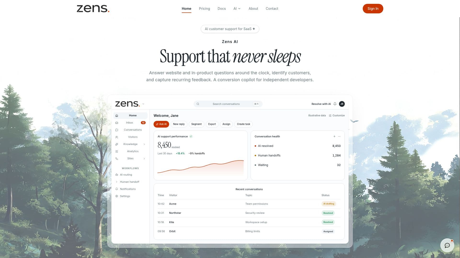 Скриншот Zens AI