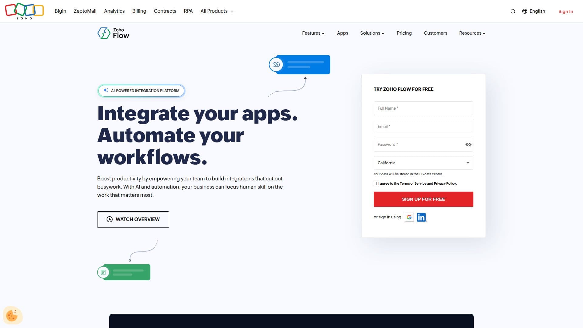 Zoho Flow 스크린샷