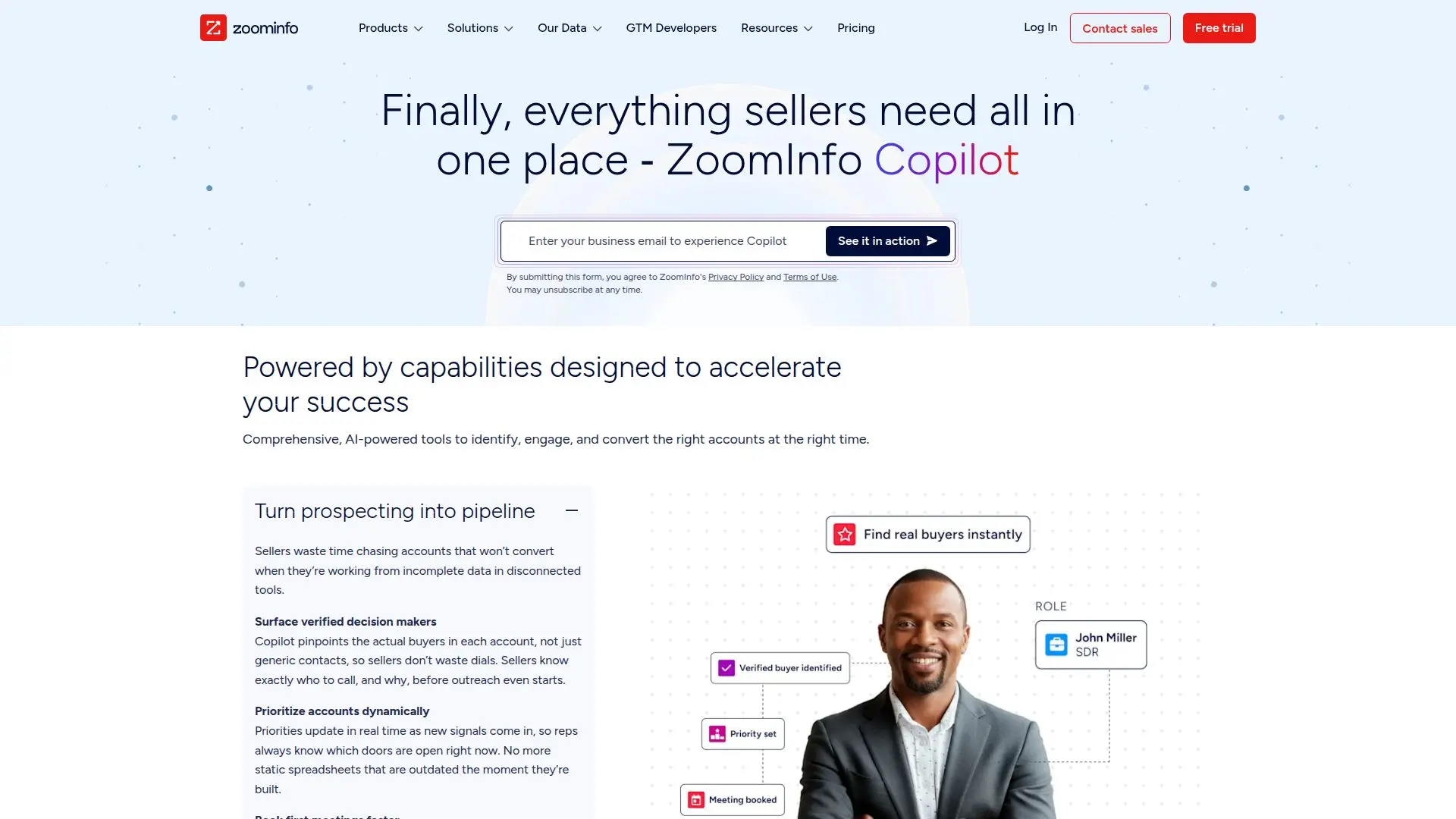 ZoomInfo Copilot screenshot