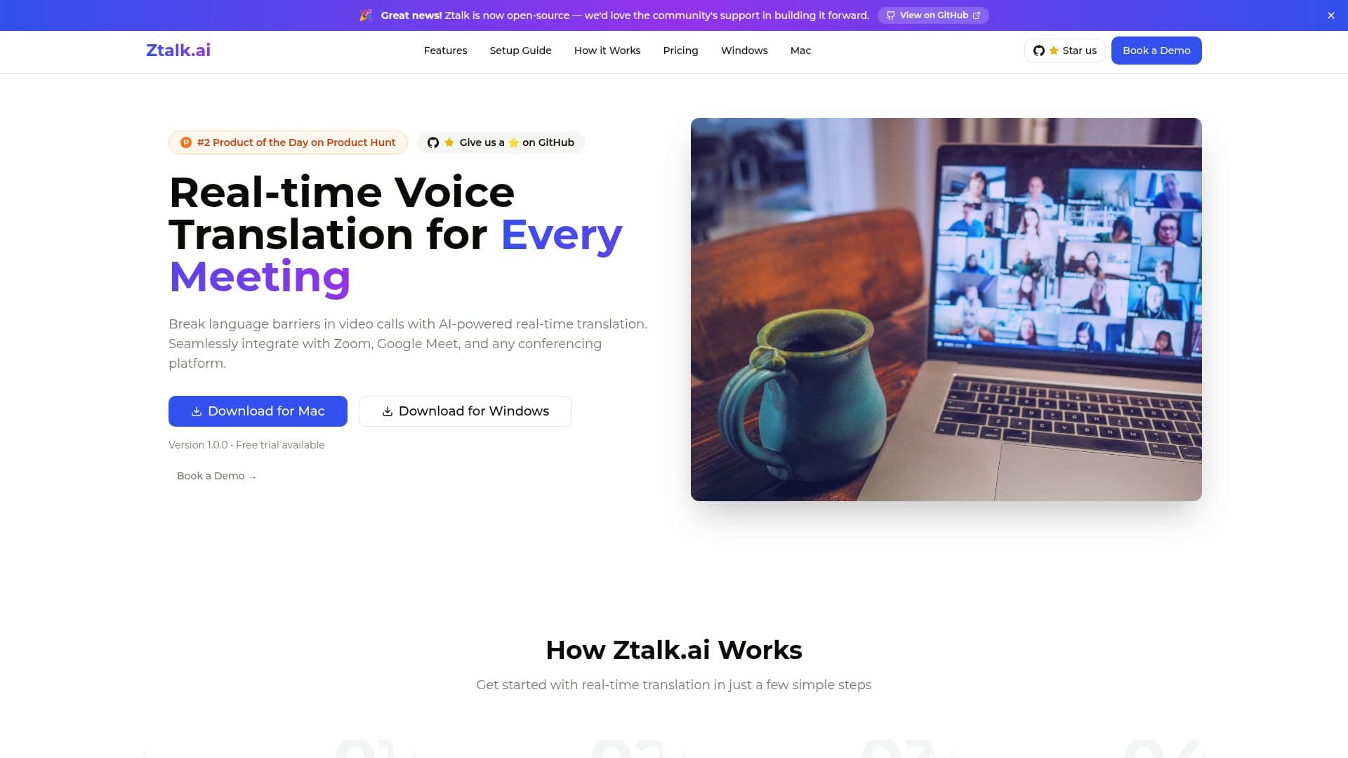 لقطة شاشة لـ Ztalk.ai