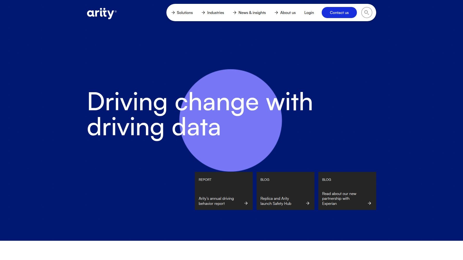 Arity Mobilitätsdatenlösungen screenshot