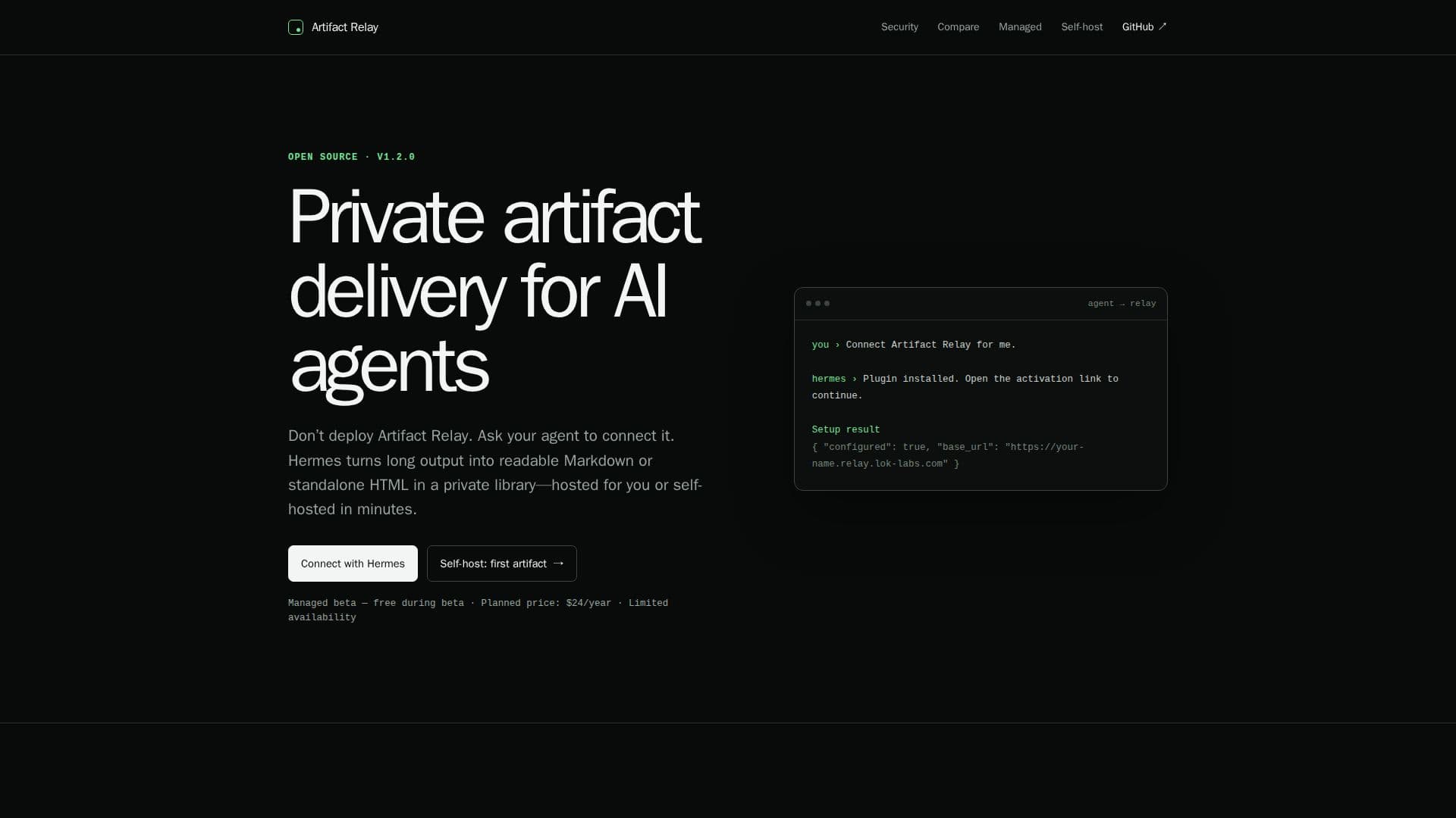 Artifact Relay screenshot