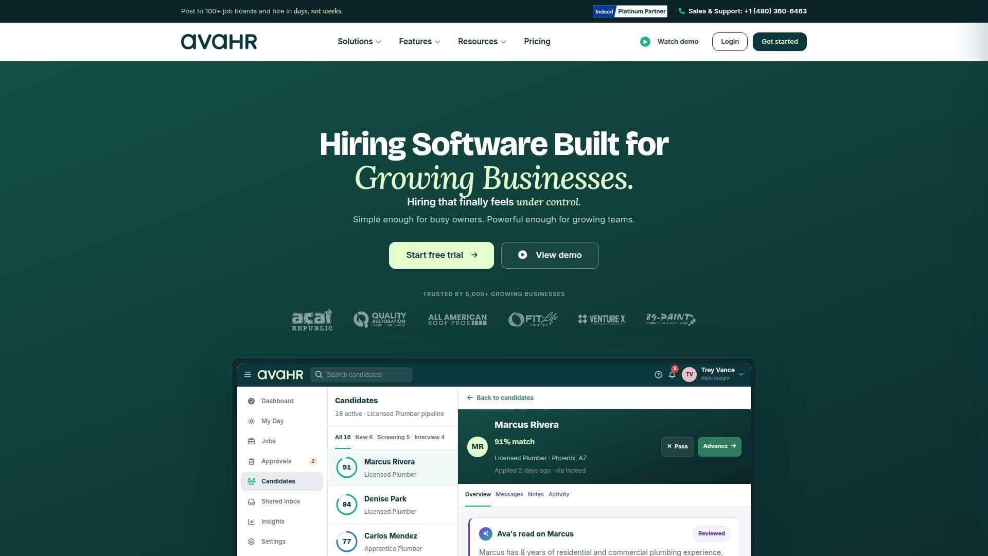 AvaHR screenshot