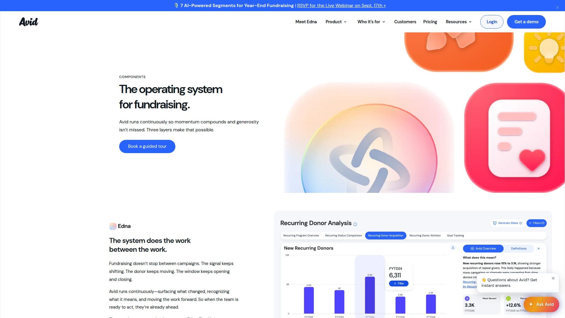 Avid Fundraising OS screenshot
