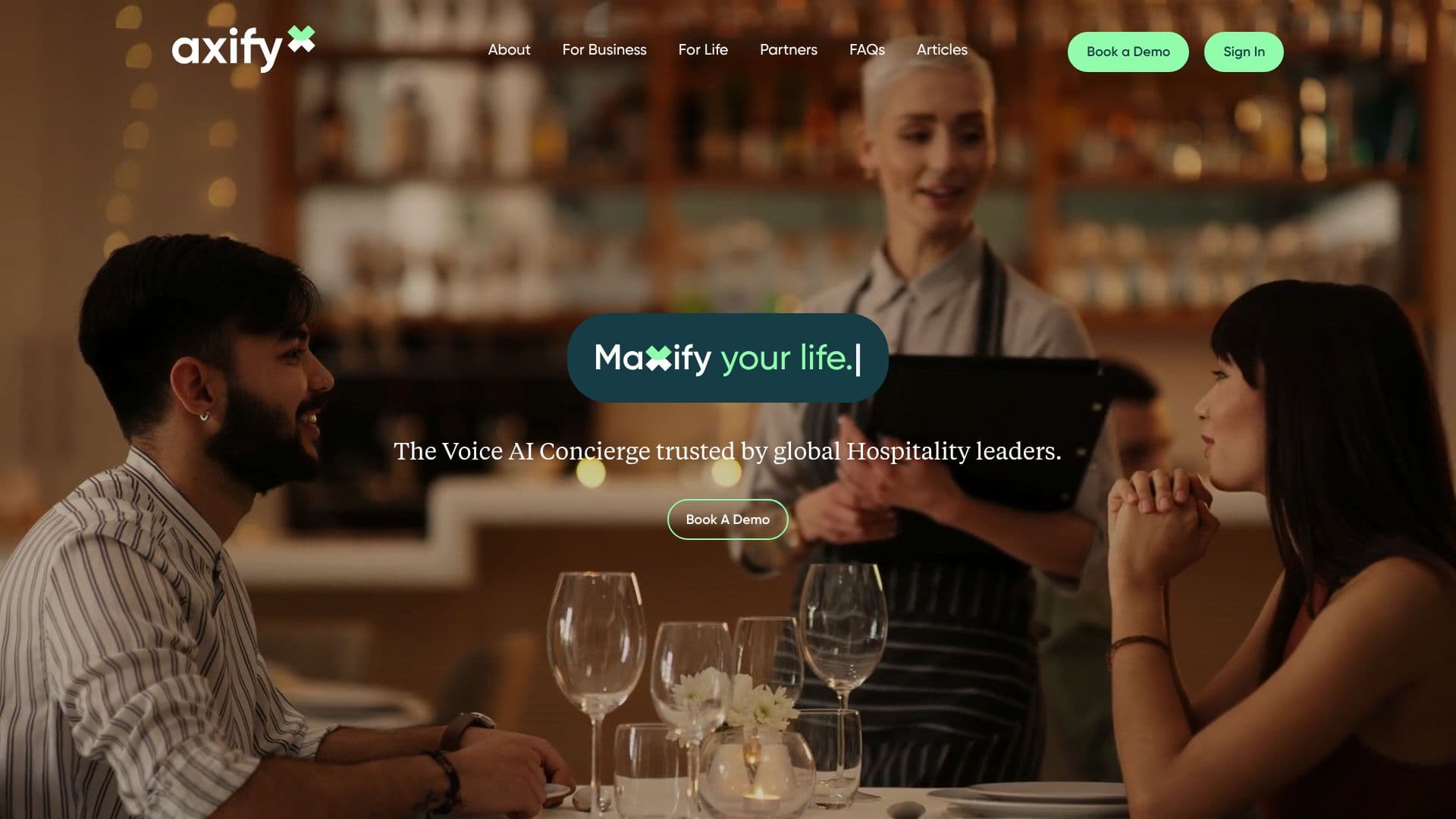 Axify AI Booking Assistant screenshot