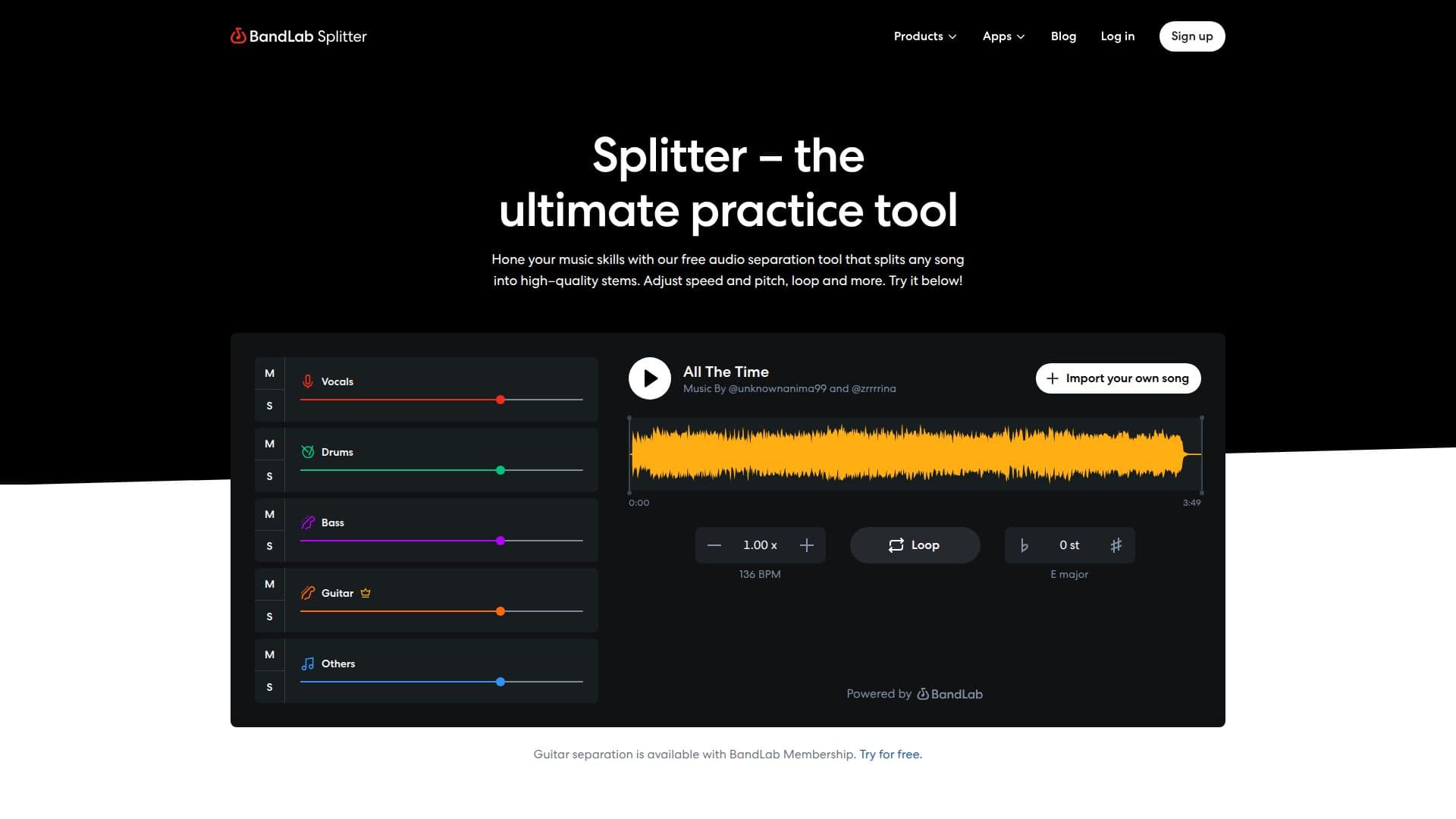 BandLab Splitter screenshot