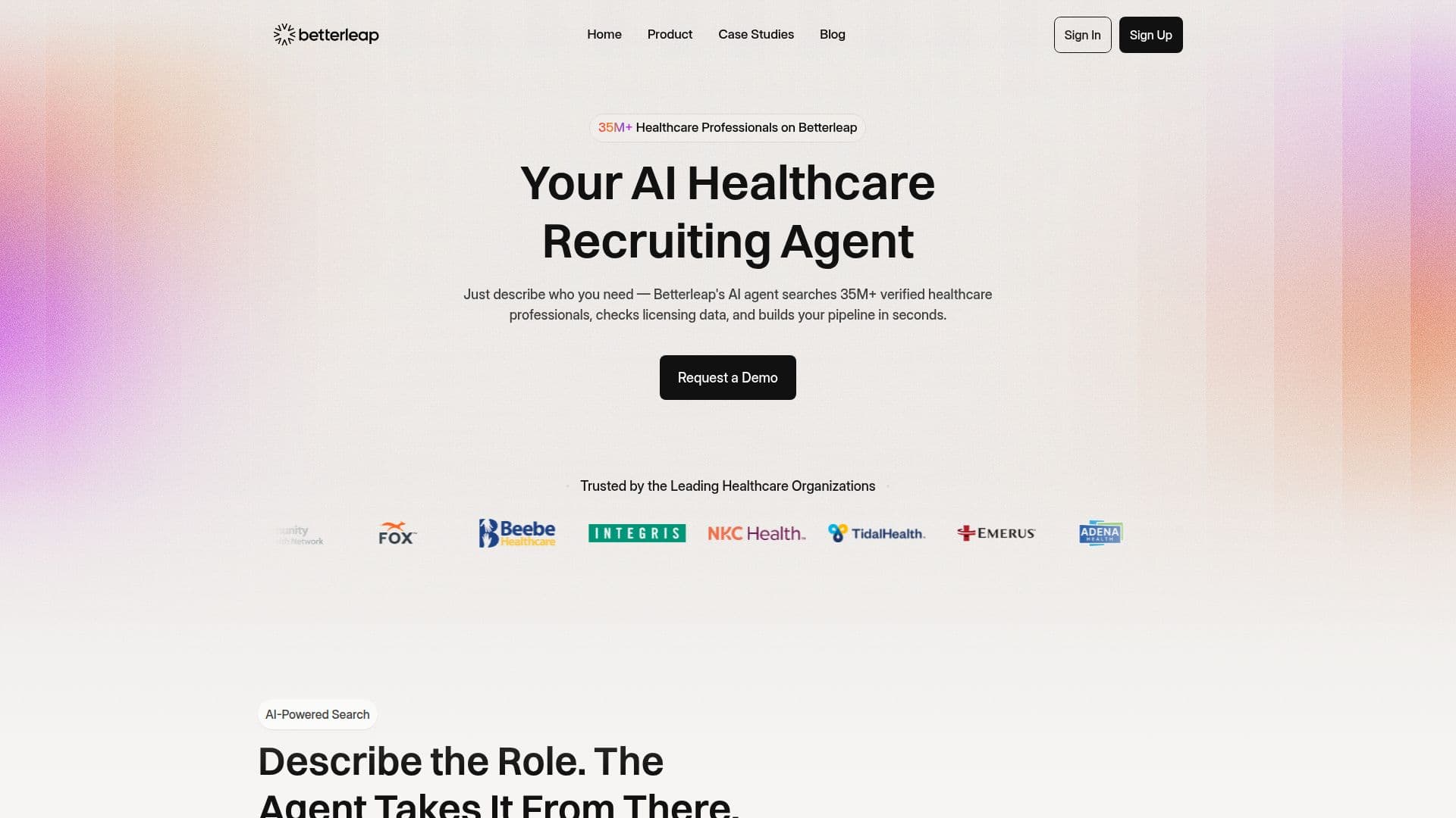 Betterleap | Agente de Recrutamento em Saúde com IA screenshot