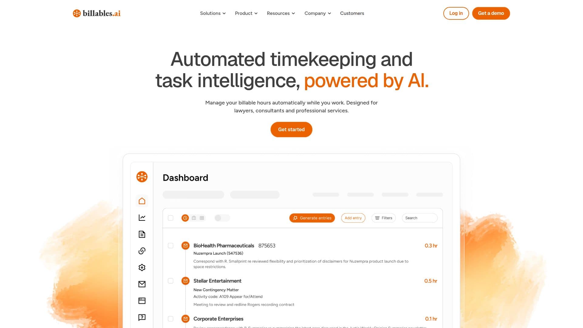 Billables AI - Rastreamento de Tempo Legal Automatizado screenshot