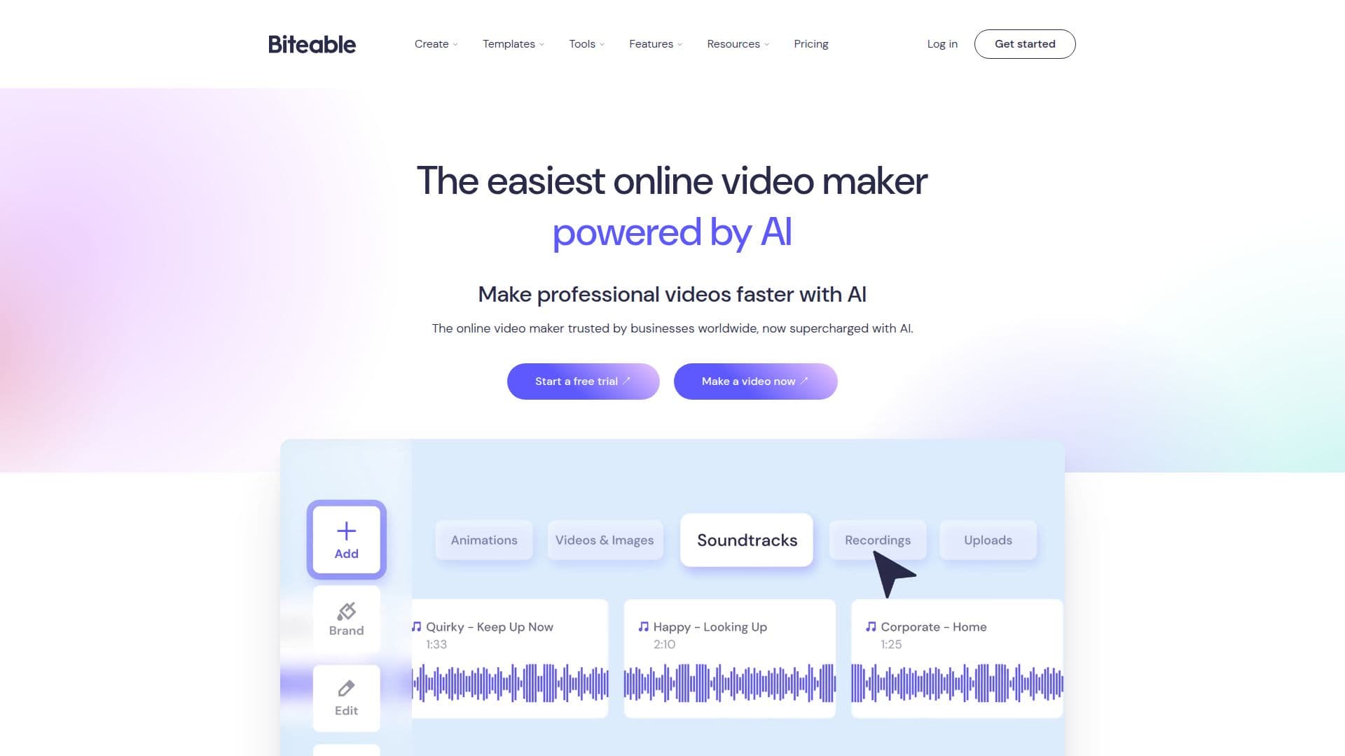 Biteable - صانع الفيديو بالذكاء الاصطناعي screenshot