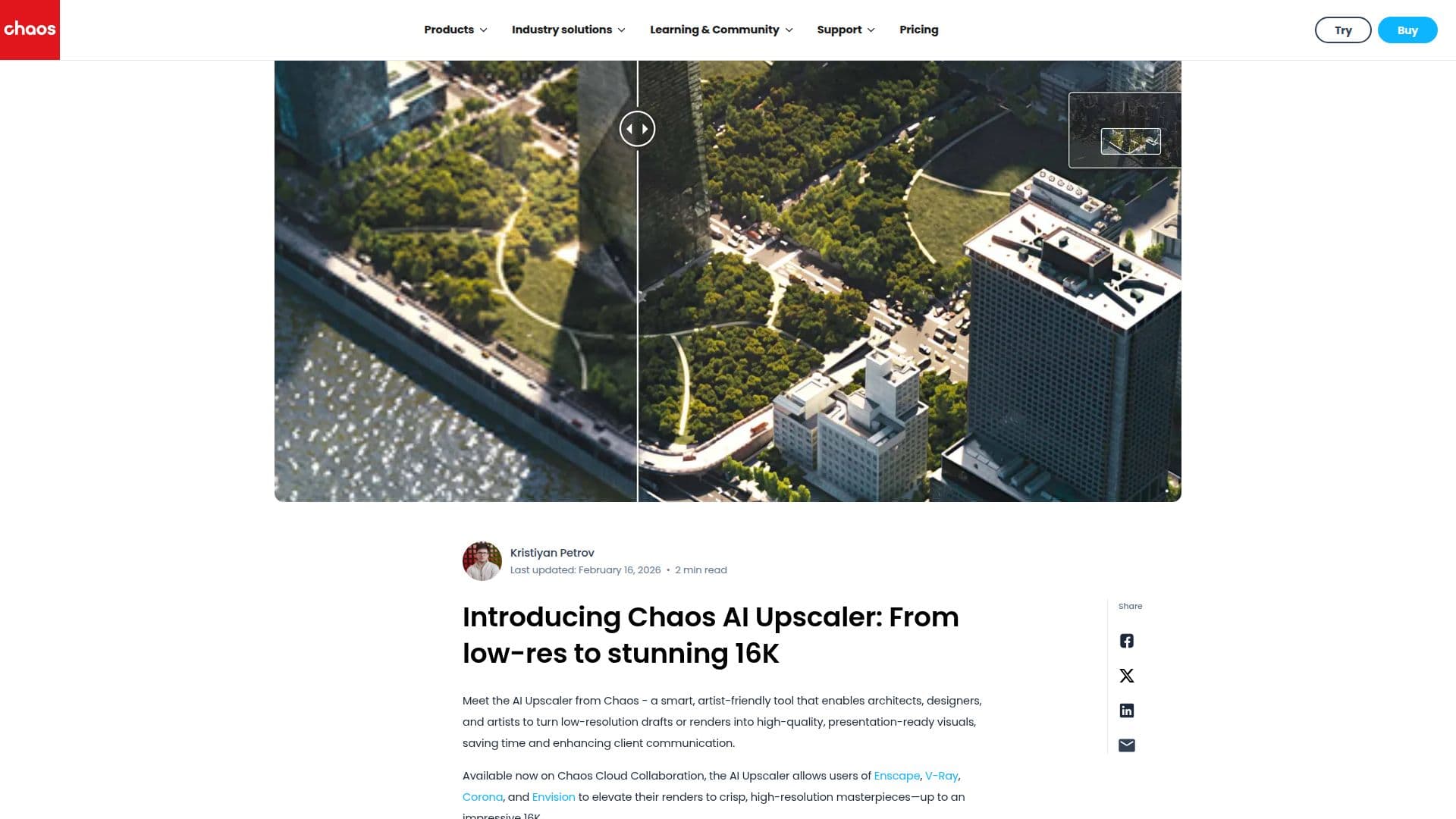 Chaos AI Upscaler screenshot