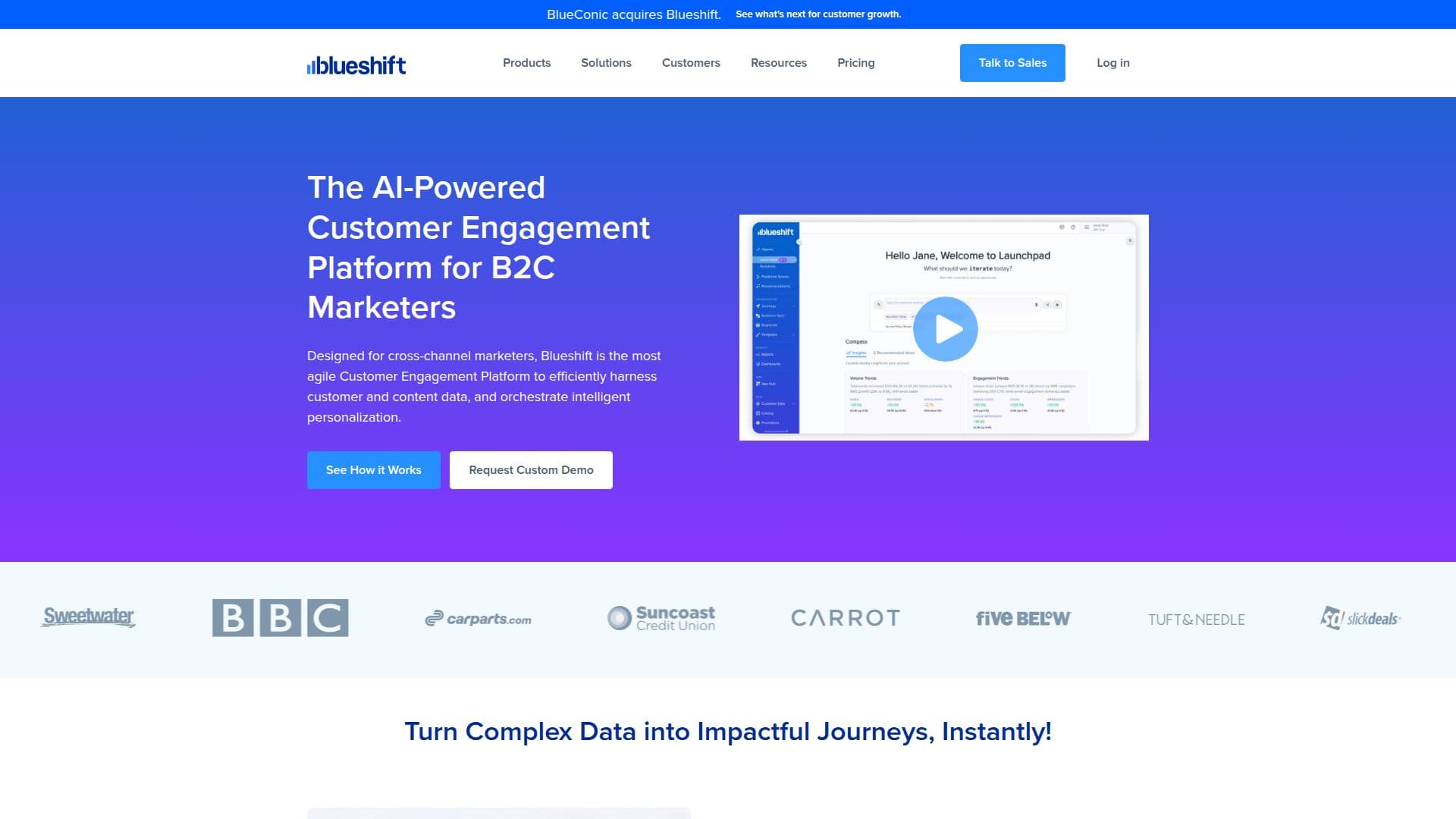 Plataforma de Engajamento do Cliente Blueshift screenshot