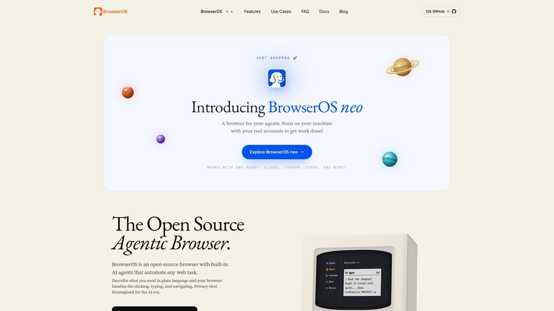 BrowserOS - Open-Source AI Browser screenshot