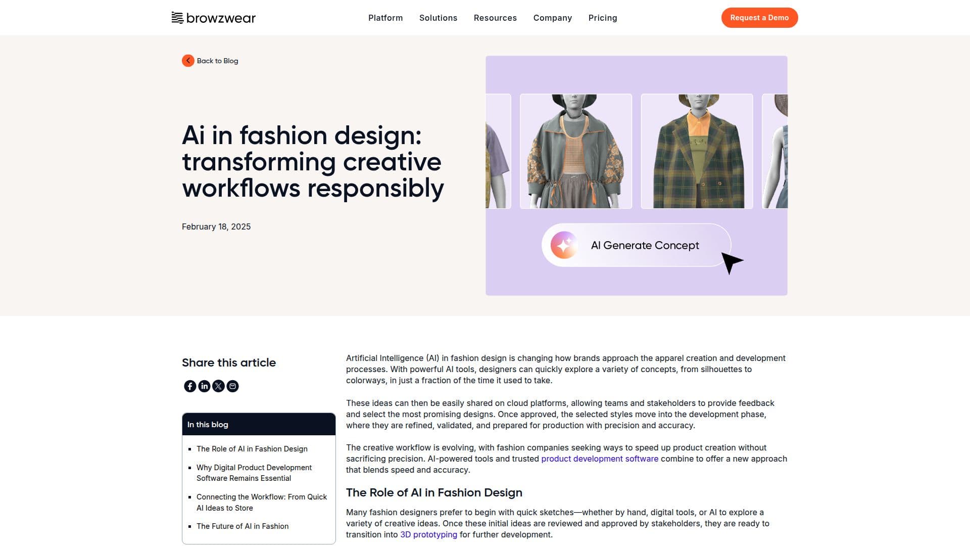 Browzwear AI Fashion Design screenshot