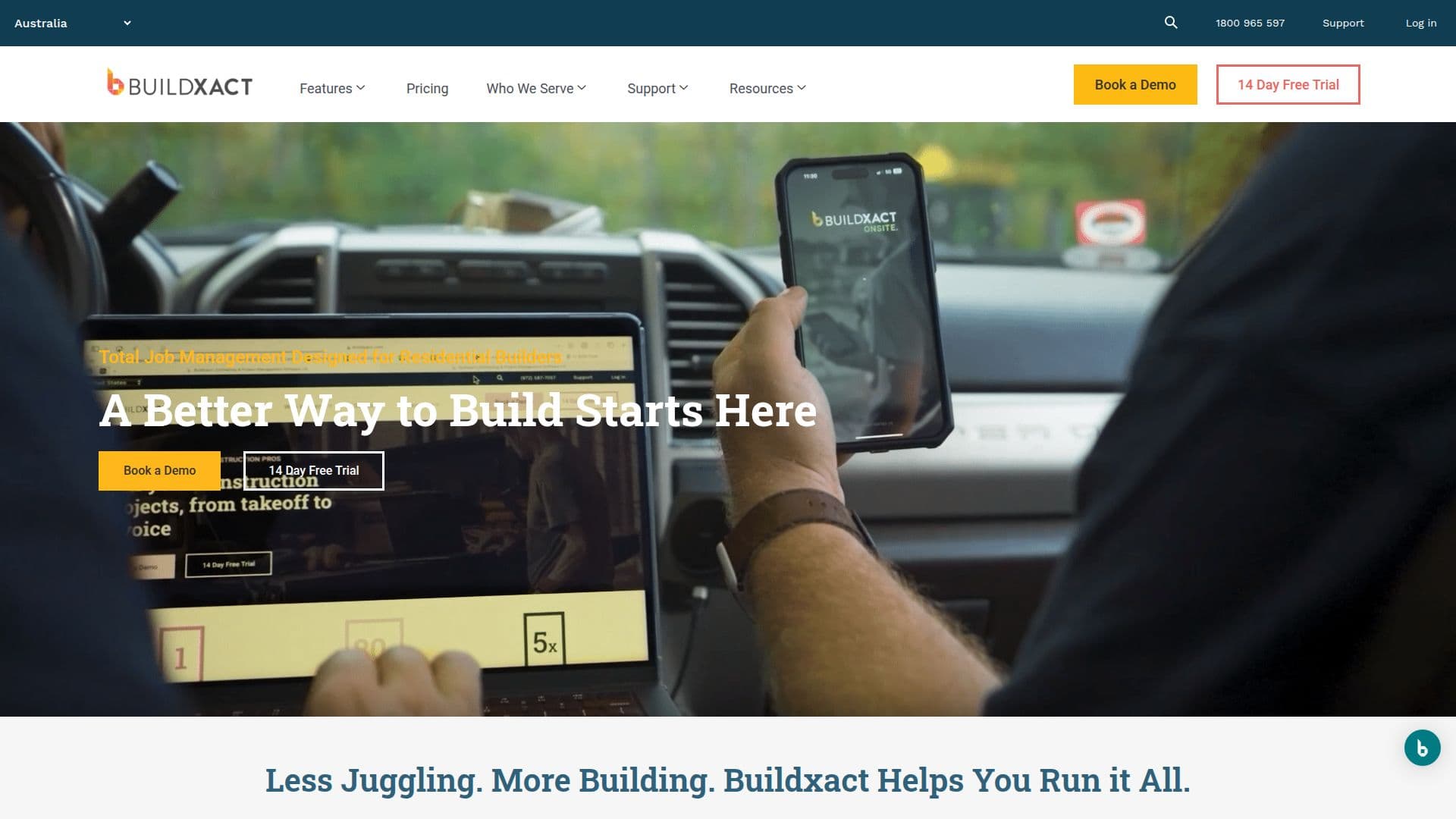 Buildxact Schätzsoftware screenshot
