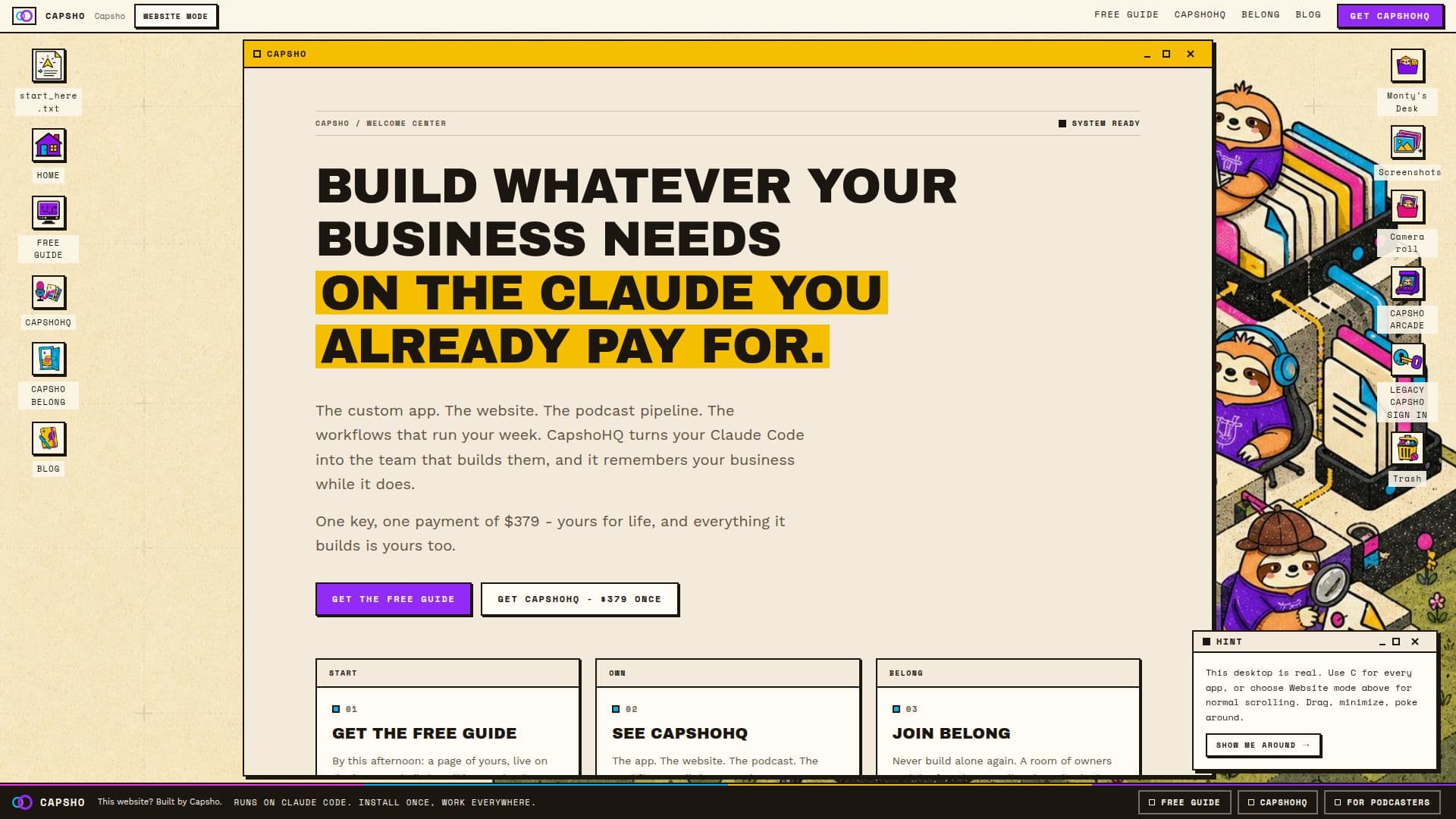 Capsho - Construtor de Negócios com IA screenshot