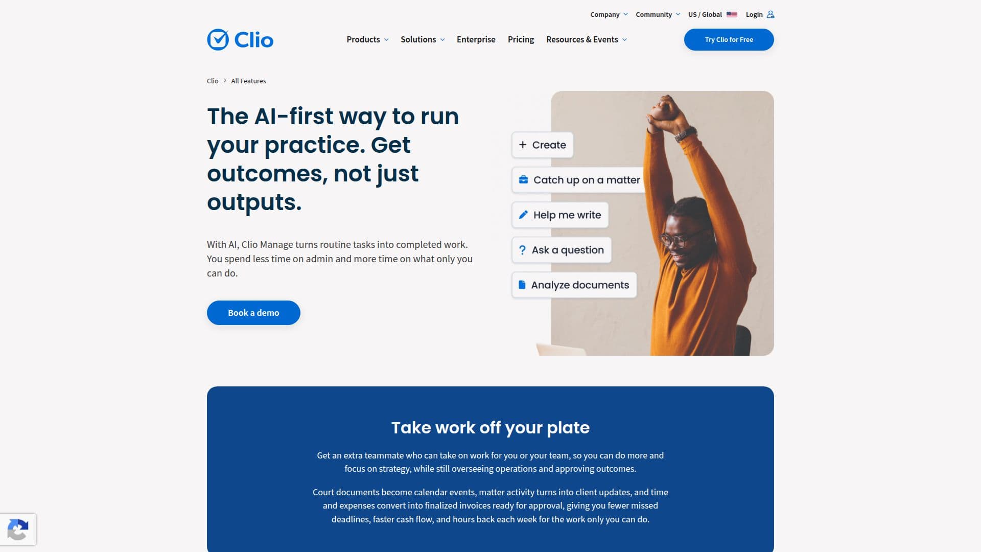 Clio Duo Legal AI Software screenshot