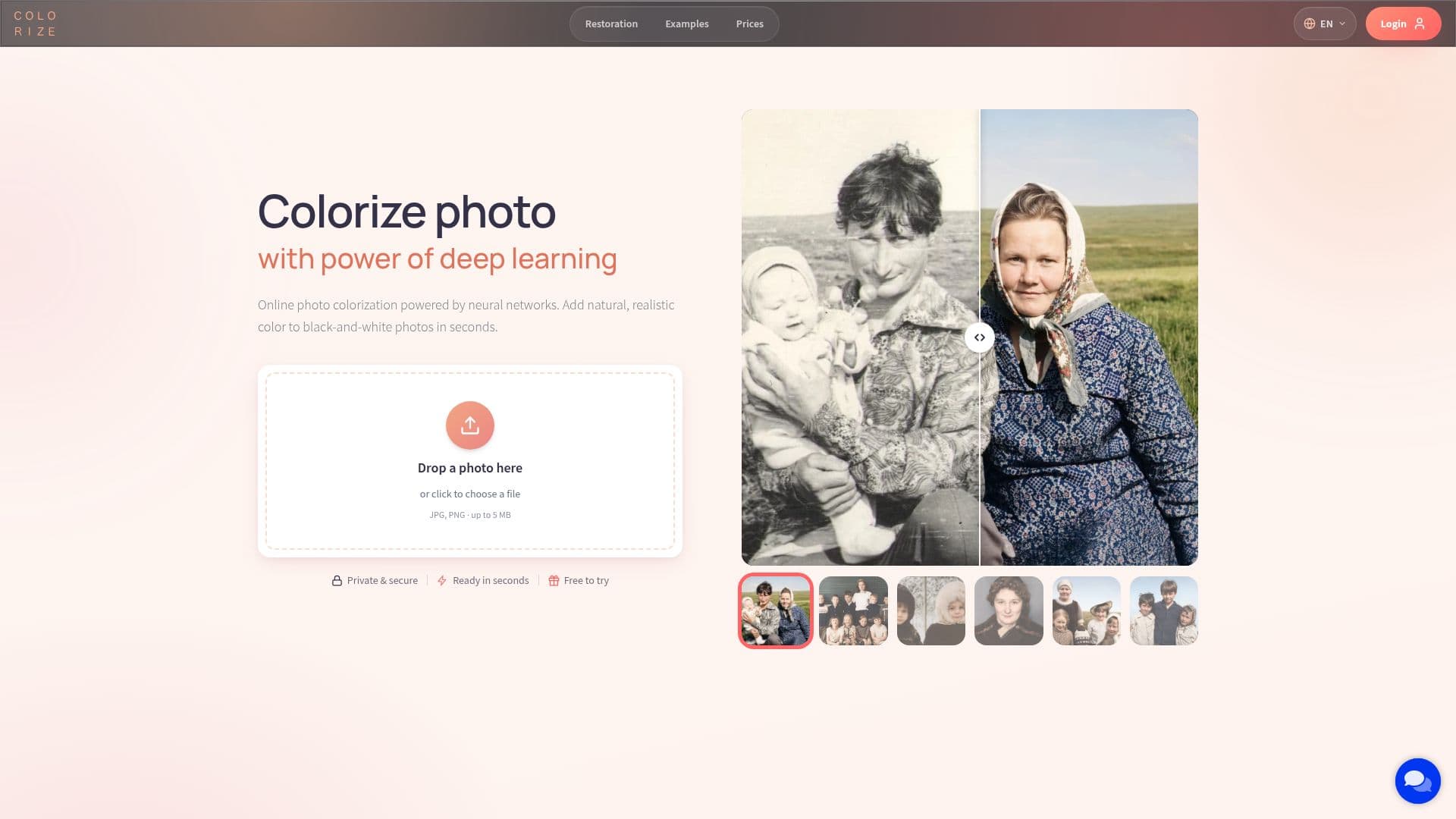 Colorize.cc Photo Colorization screenshot