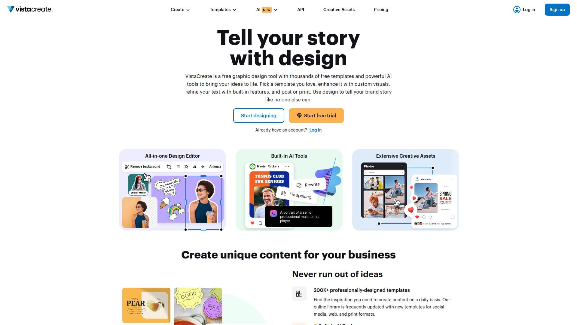 VistaCreate – Free Graphic Design Software screenshot