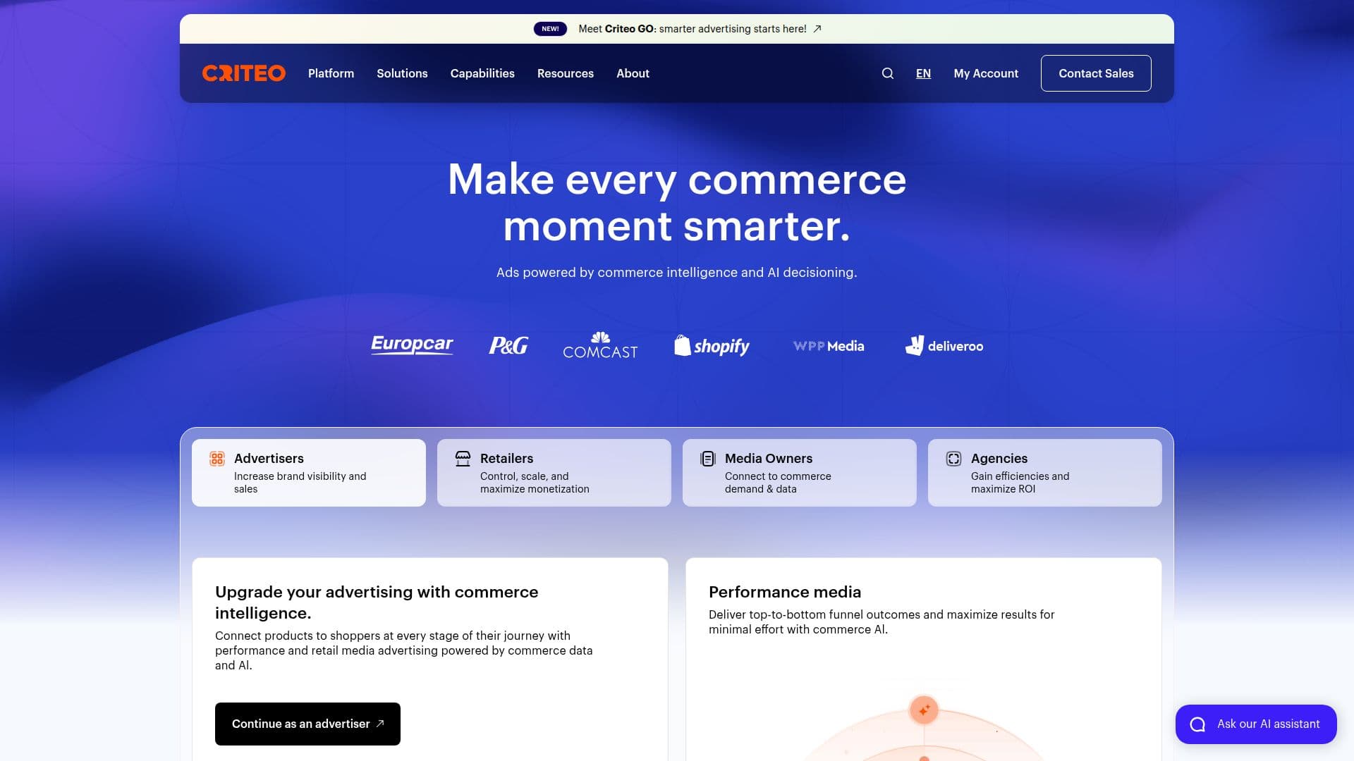 Criteo Commerce Intelligence screenshot
