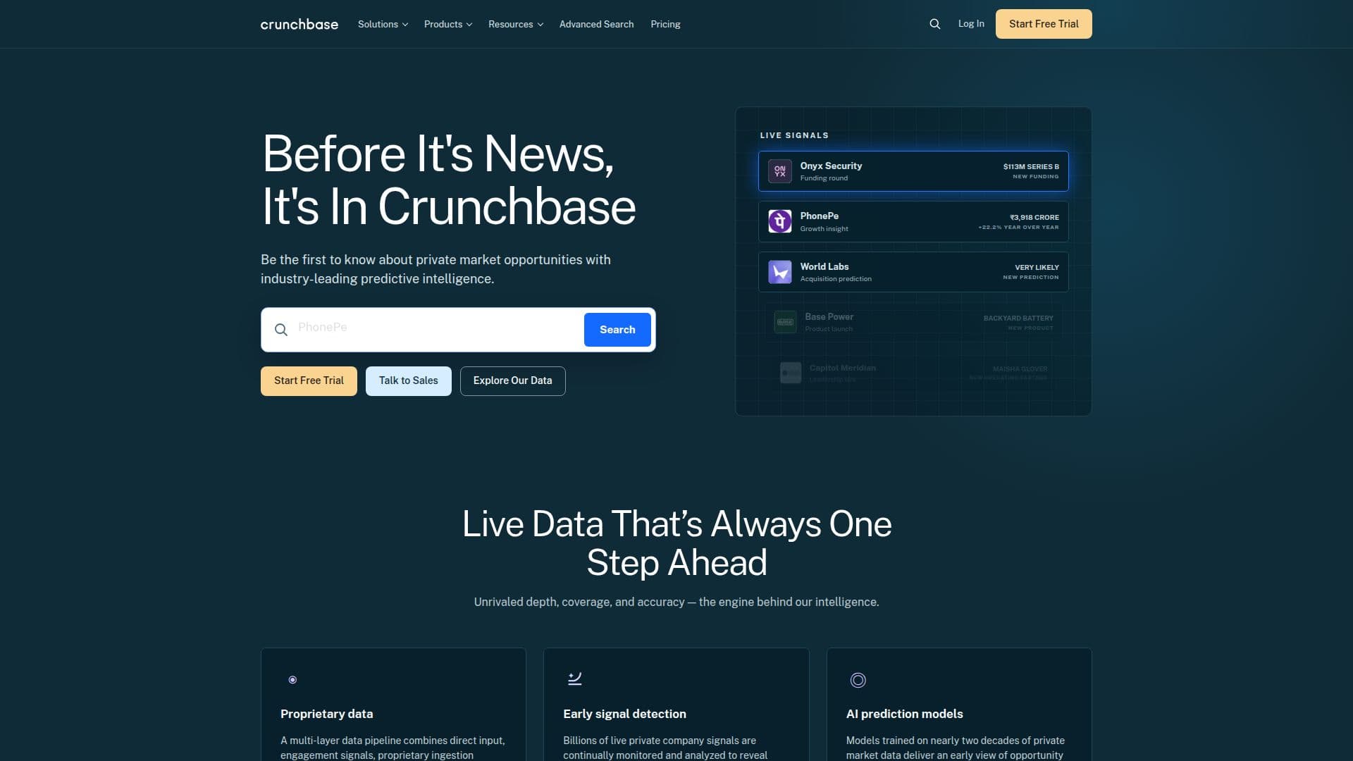 Crunchbase screenshot
