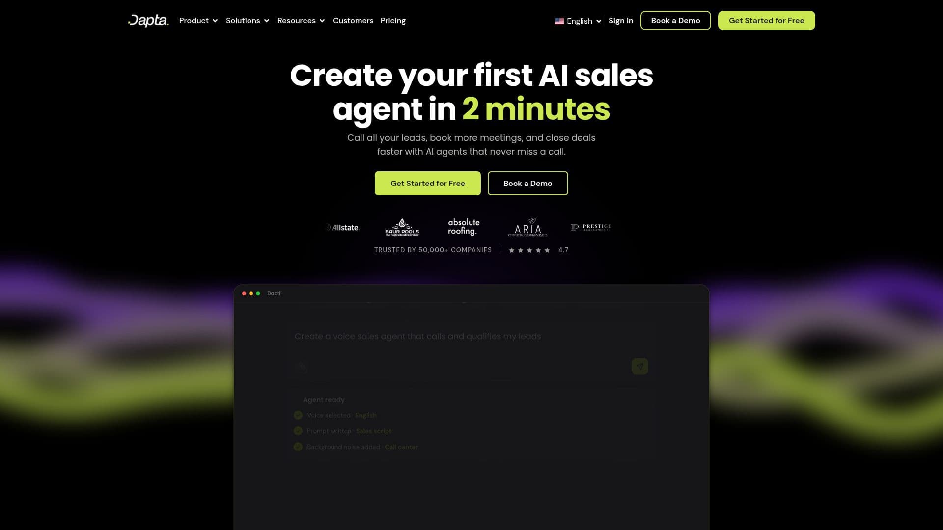 Dapta AI screenshot