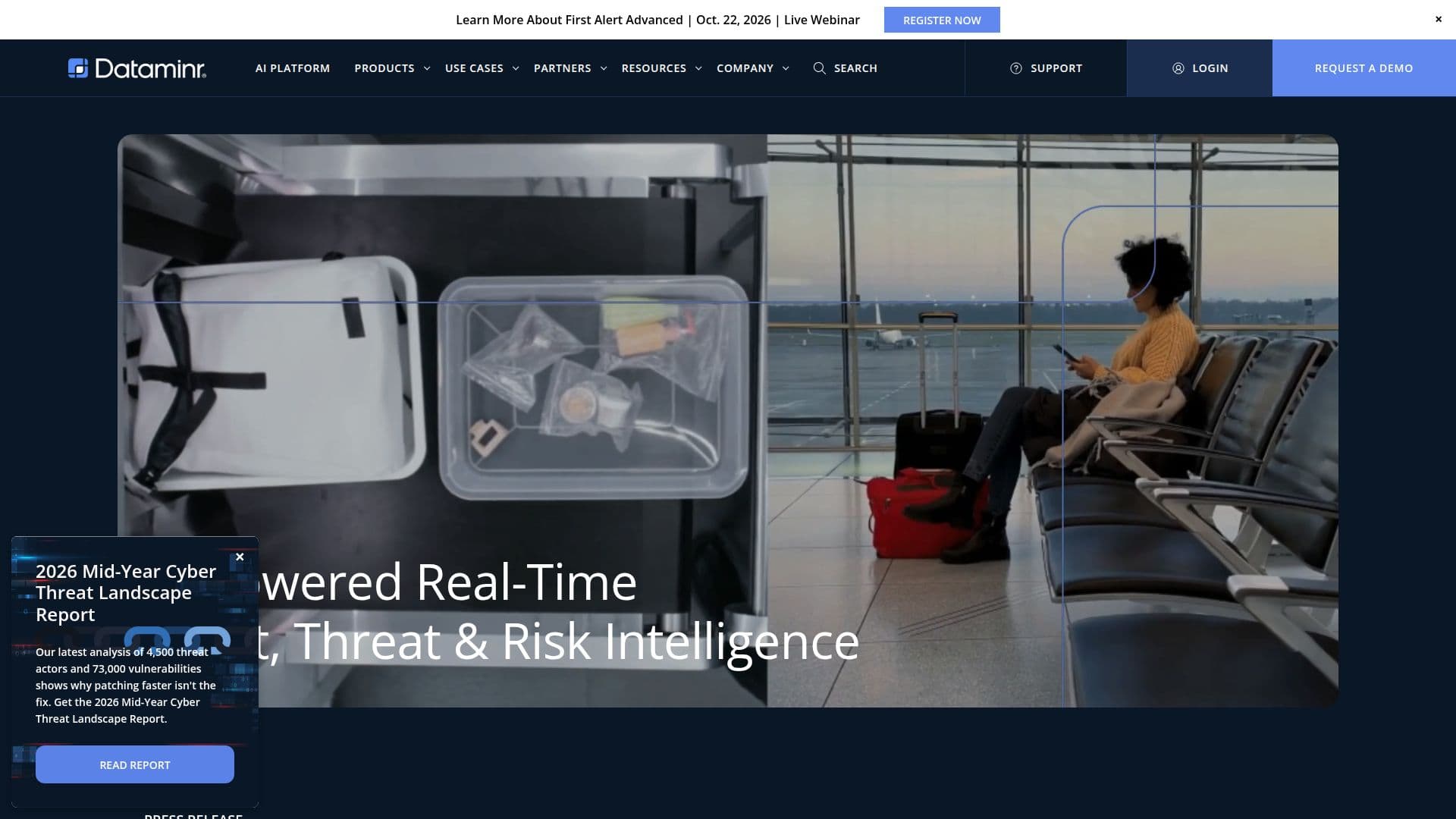 Dataminr Echtzeit-Intelligenzplattform screenshot