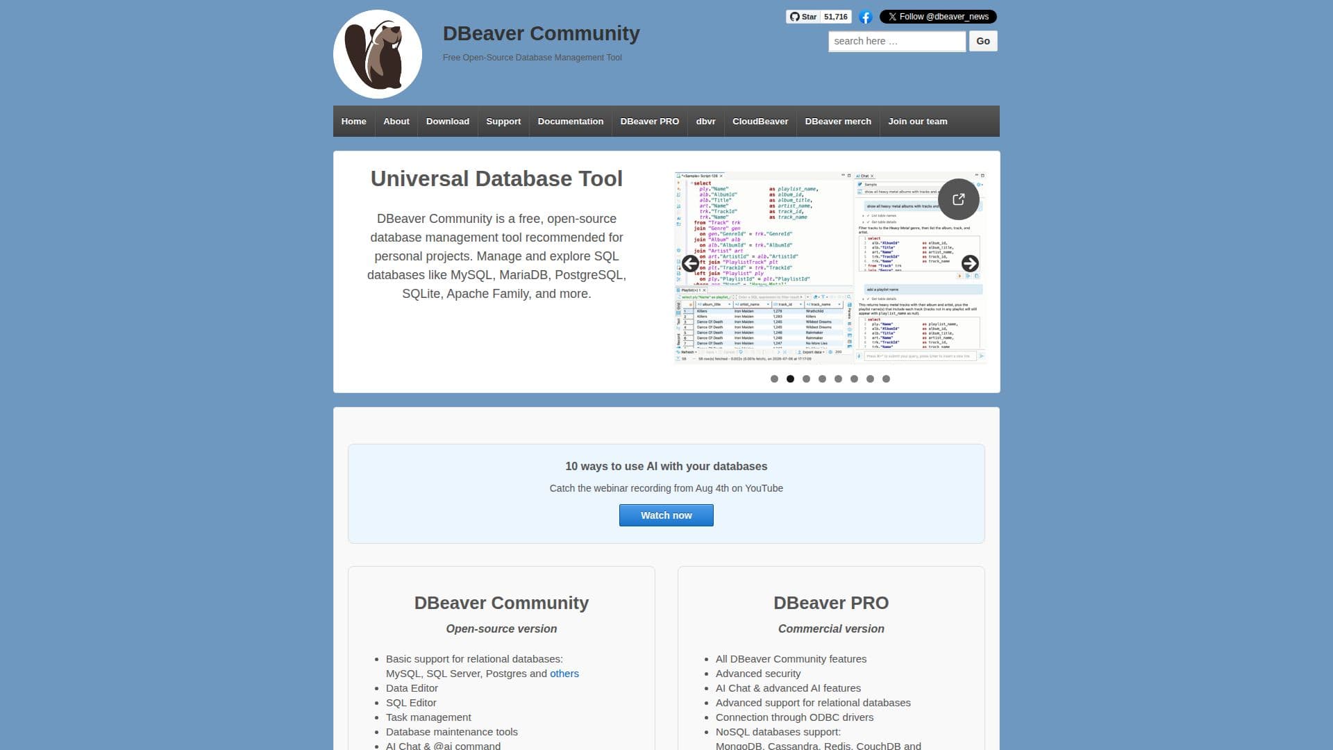 DBeaver Community Datenbank-Tool screenshot