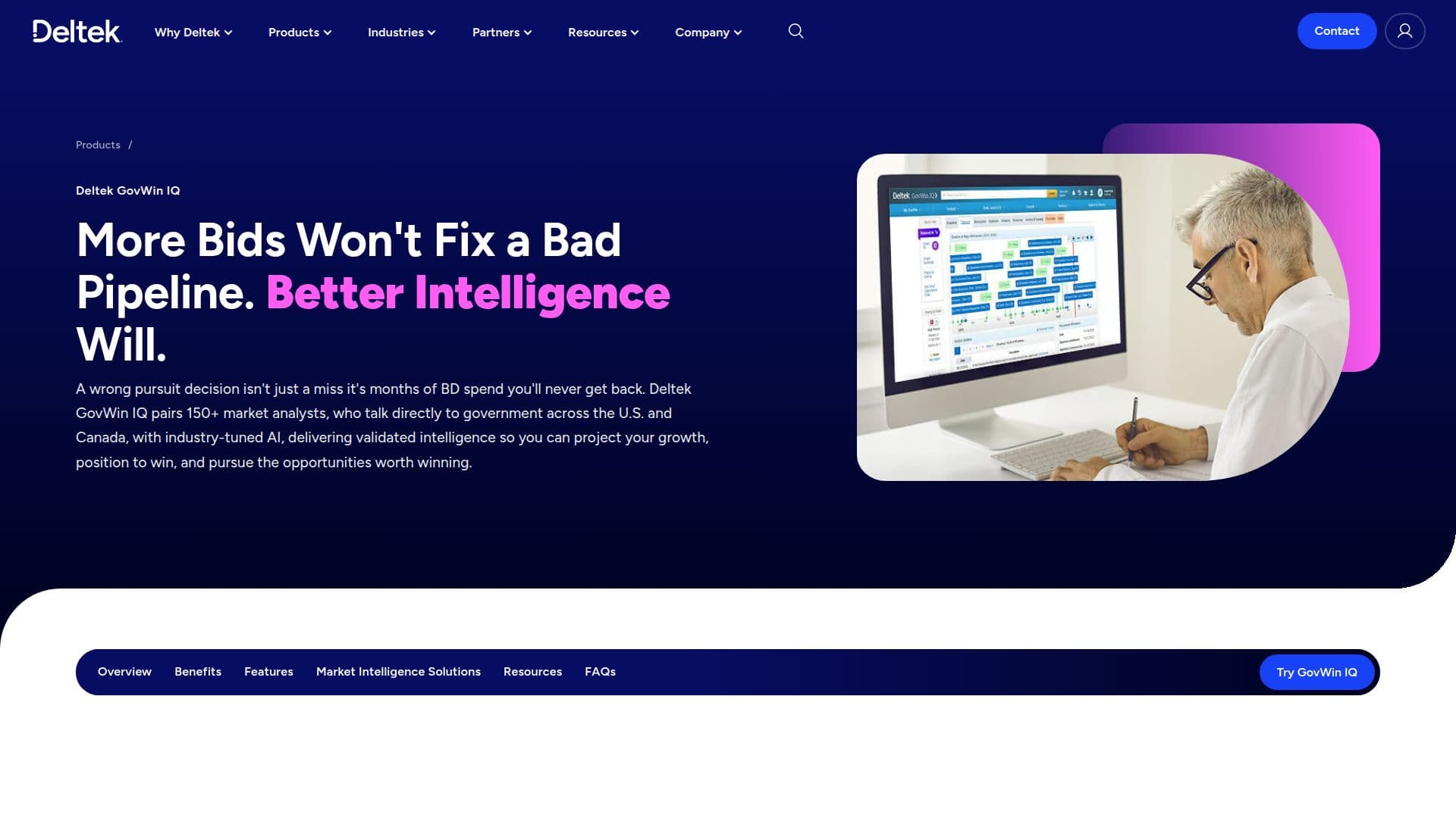 Deltek GovWin IQ screenshot