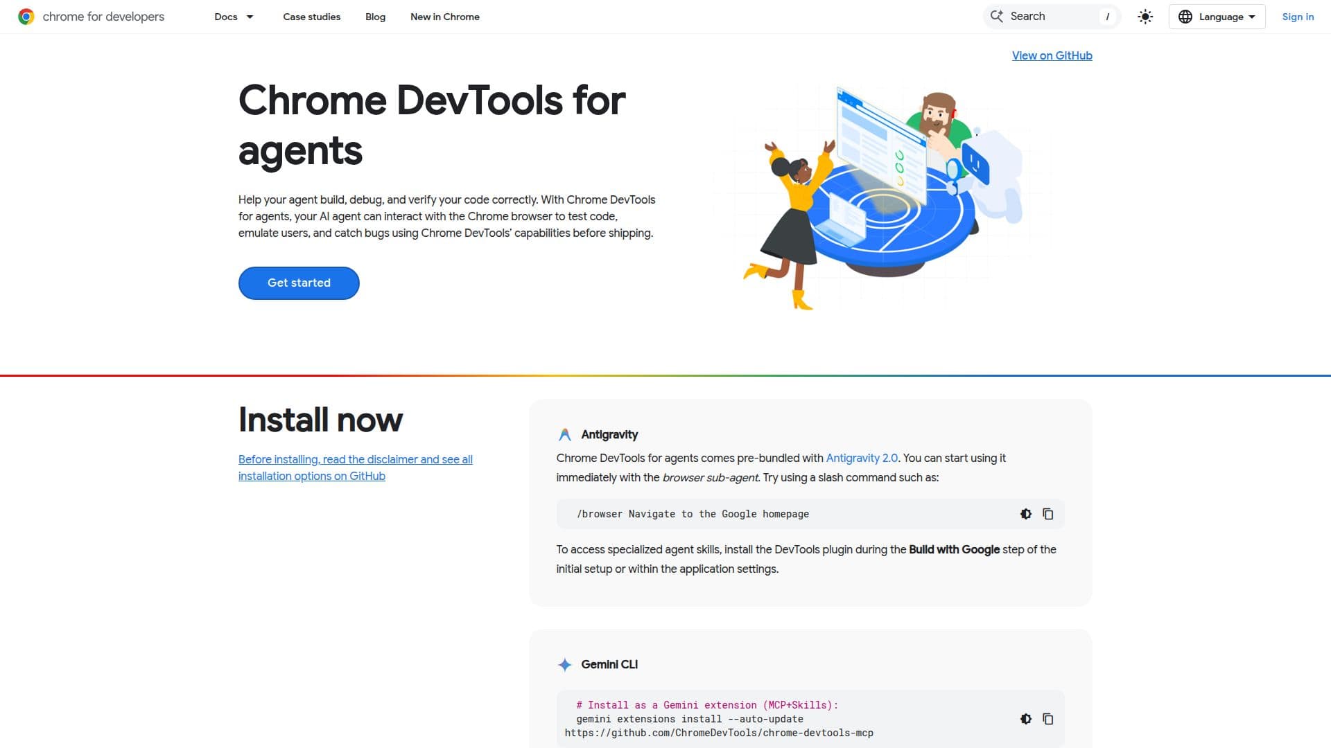 Chrome DevTools MCP screenshot