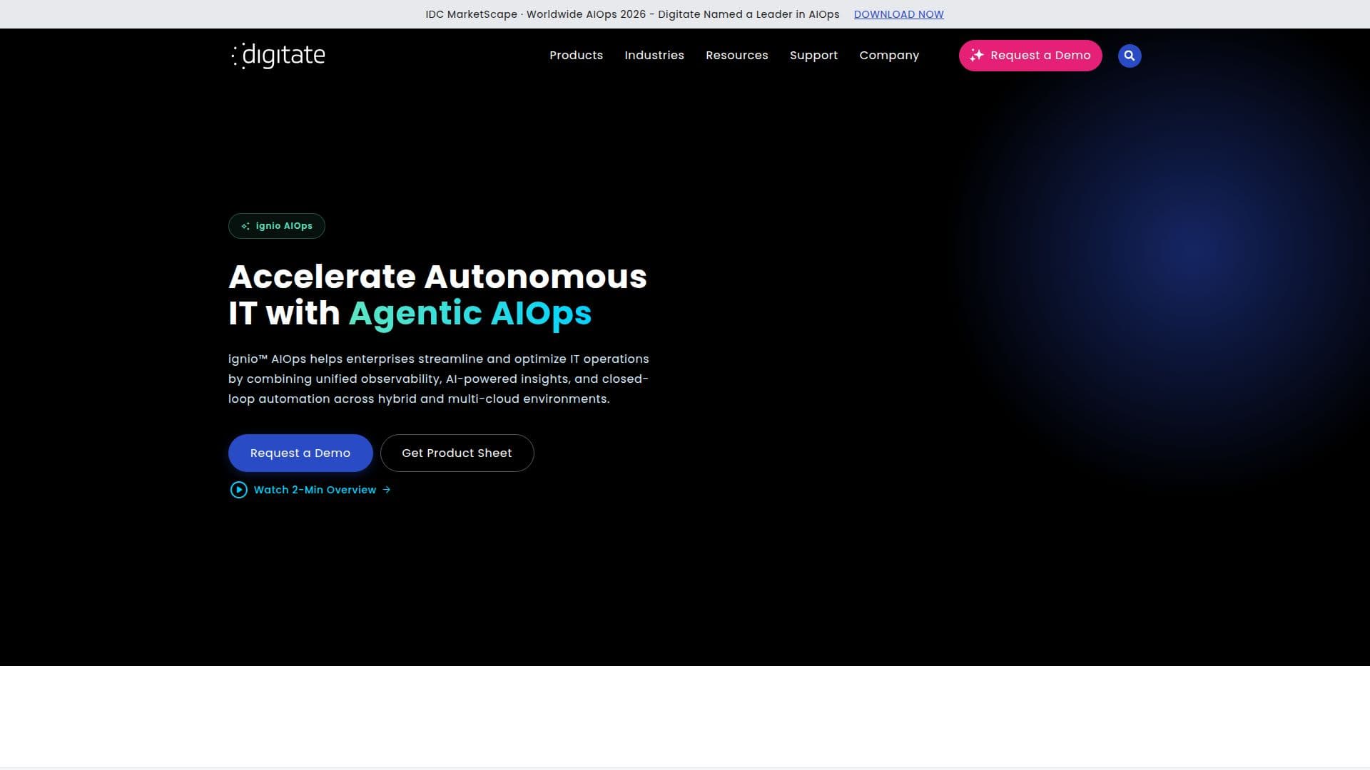 ignio AIOps Plattform screenshot