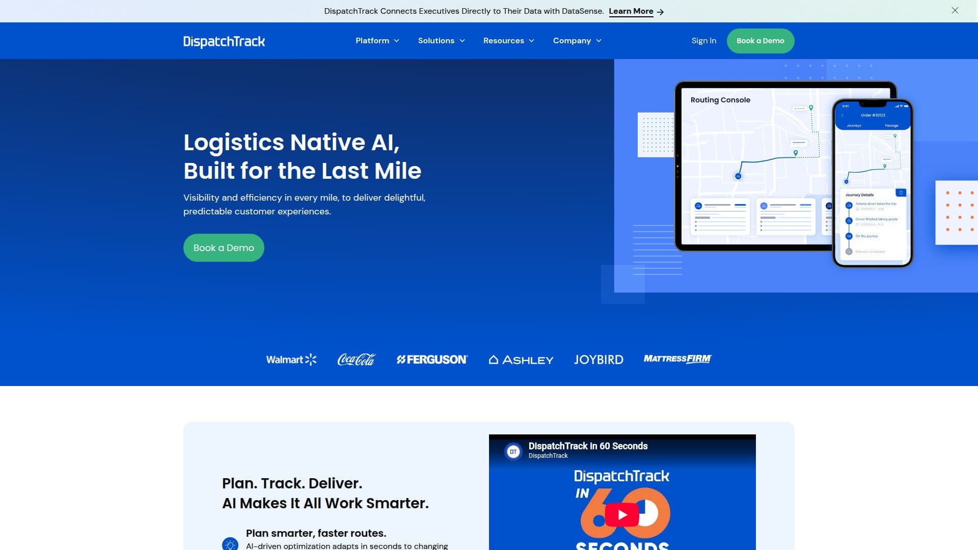 DispatchTrack AI Liefersoftware screenshot