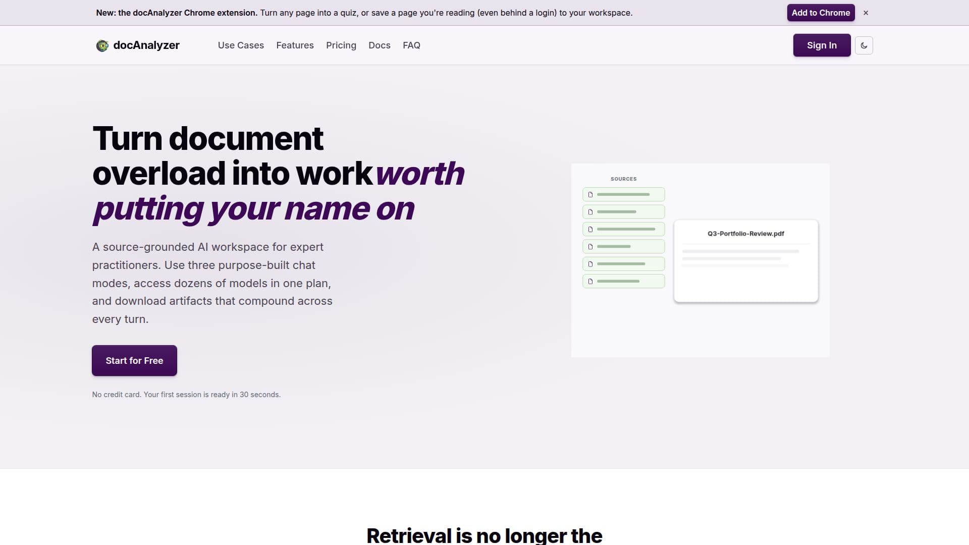 docAnalyzer · Quelle-basierte KI-Dokumentenarbeitsumgebung screenshot