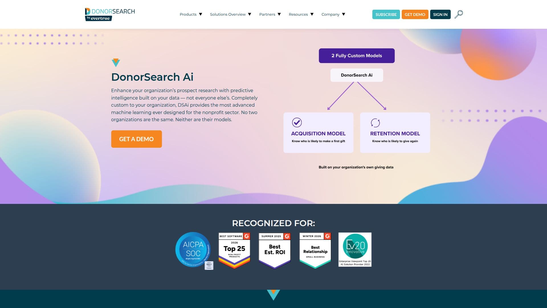 حل نمذجة التنبؤات من DonorSearch AI screenshot